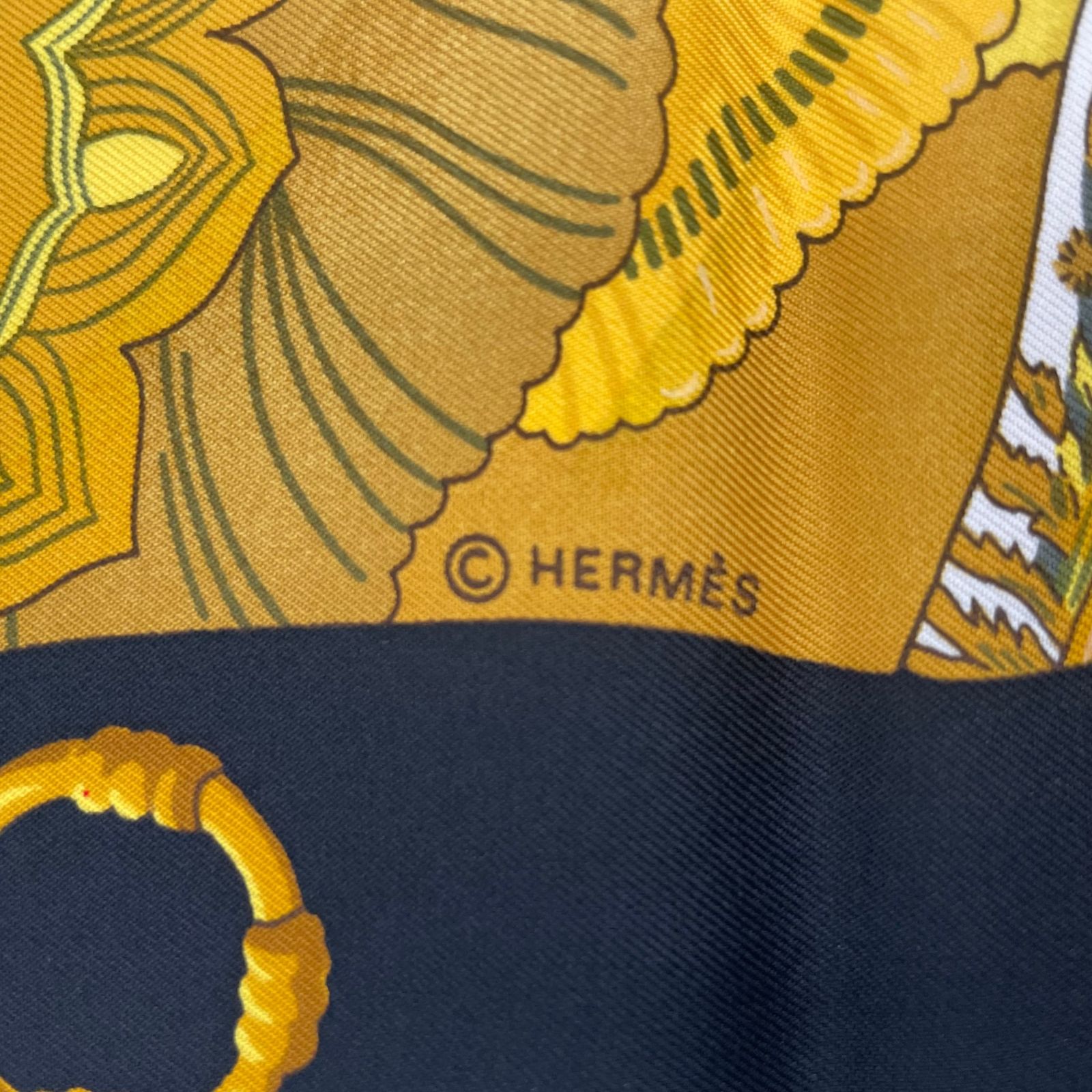 美品 HERMES エルメス スカーフ シルク カレ90 Soleil de Soie シルク