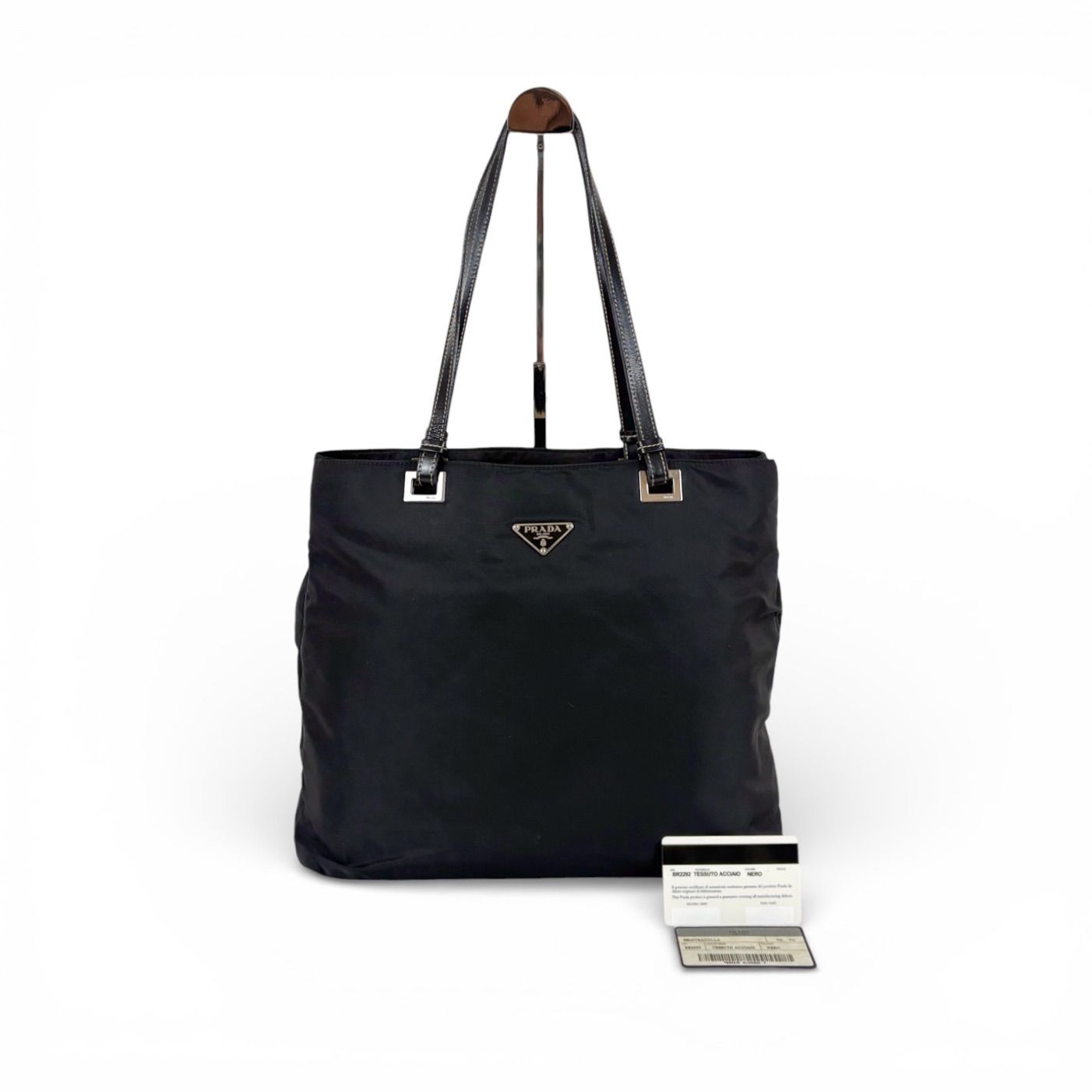 プラダ PRADA トライアングルロゴ ミニトートバッグ ハンドバッグ 