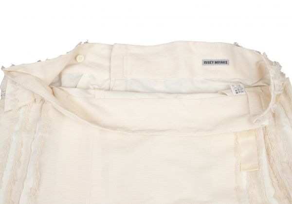 イッセイミヤケISSEY MIYAKE フリンジストライプ切替ラップデザイン