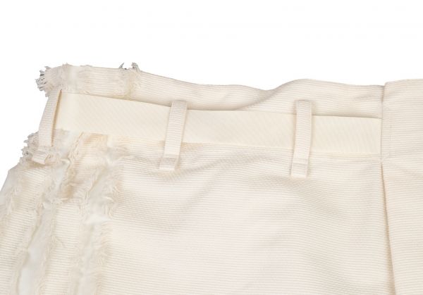 イッセイミヤケISSEY MIYAKE フリンジストライプ切替ラップデザイン