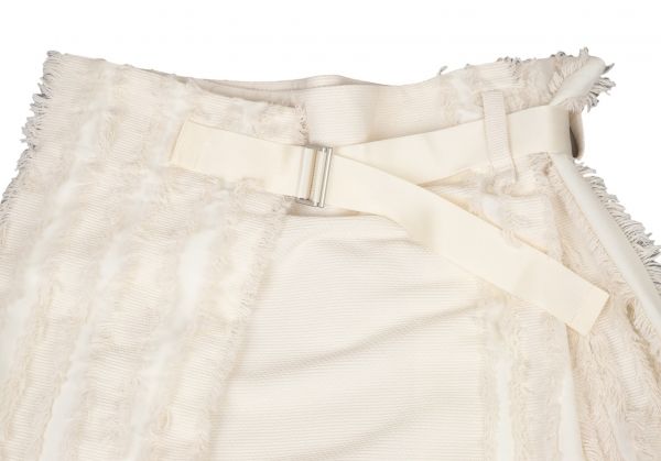 イッセイミヤケISSEY MIYAKE フリンジストライプ切替ラップデザイン