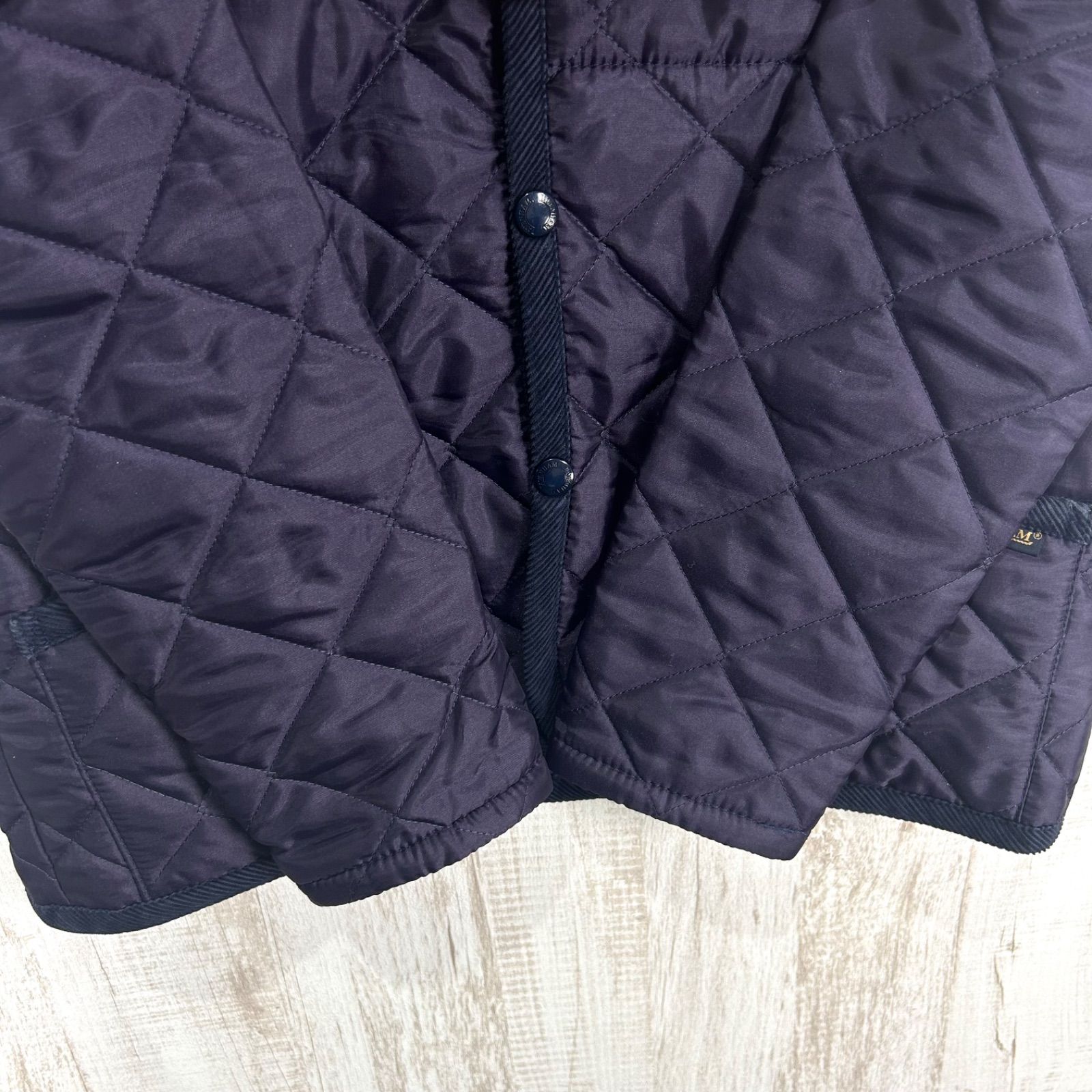 LAVENHAM ラベンハム フード付き キルティングジャケット パープル 