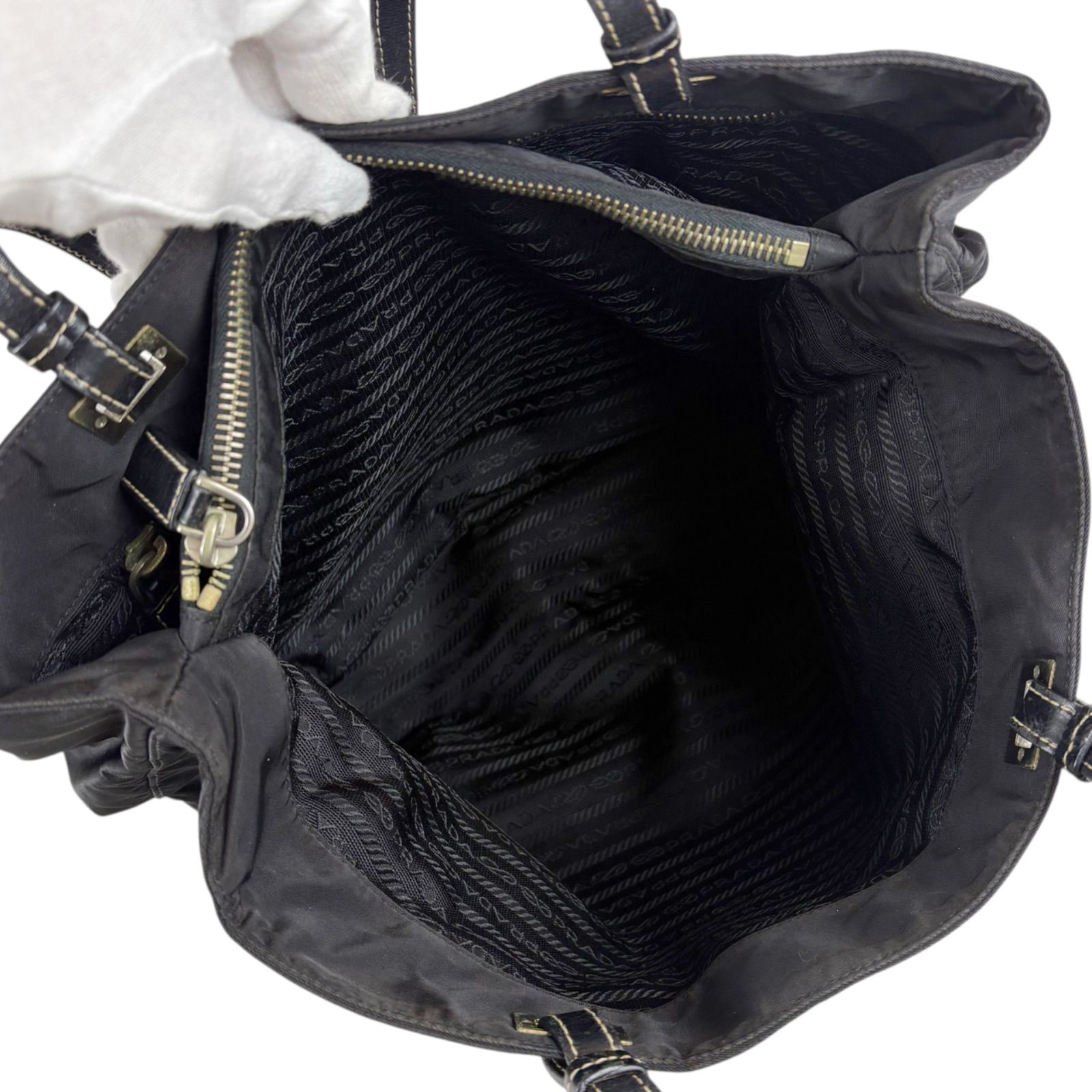 プラダ PRADA トライアングルロゴ ミニトートバッグ ハンドバッグ 