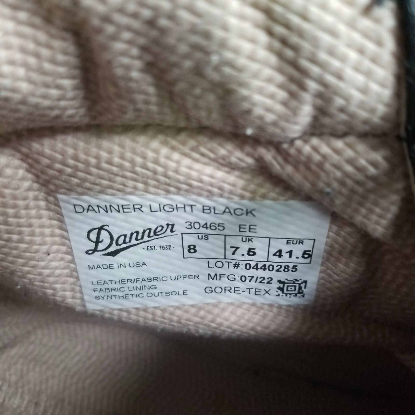 Danner 30465 DANNER LIGHT BLACK US8 ダナー ダナーライト ブラック 