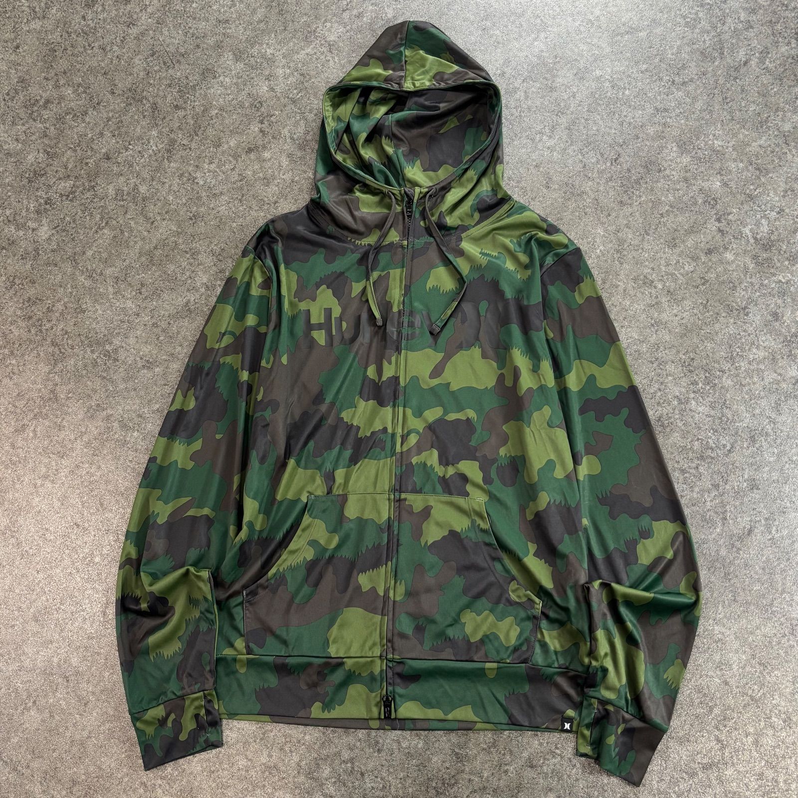Hurley ハーレー 長袖 ラッシュガード パーカー フード付き 迷彩柄 