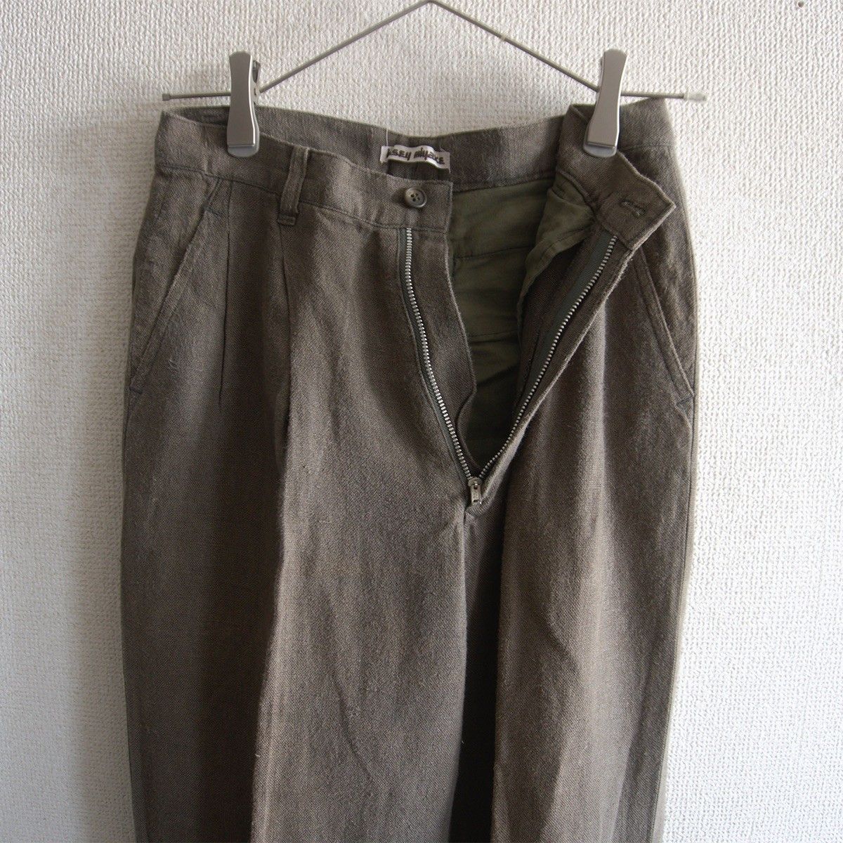 ISSEY MIYAKE MEN 90s 98SS リネン ワイド スラックス 90S】ISSEY MIYAKE 【リネン スラックス】S 90年代 イッセイミヤケ