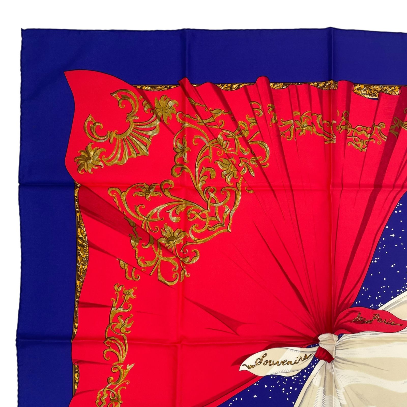 極美品 HERMES エルメス スカーフ シルク カレ90 Souvenirs de Paris