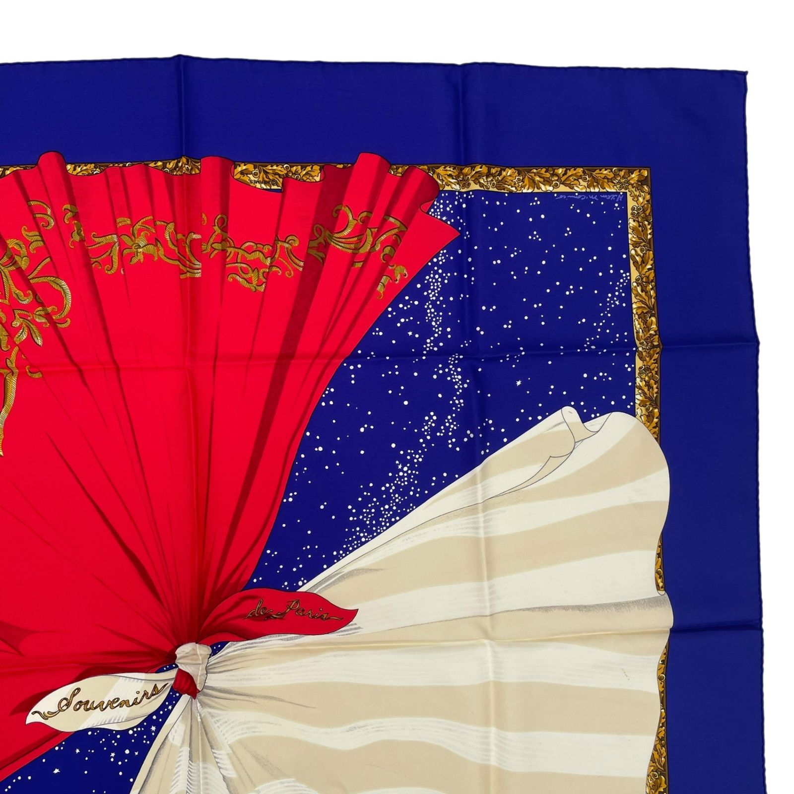 極美品 HERMES エルメス スカーフ シルク カレ90 Souvenirs de Paris