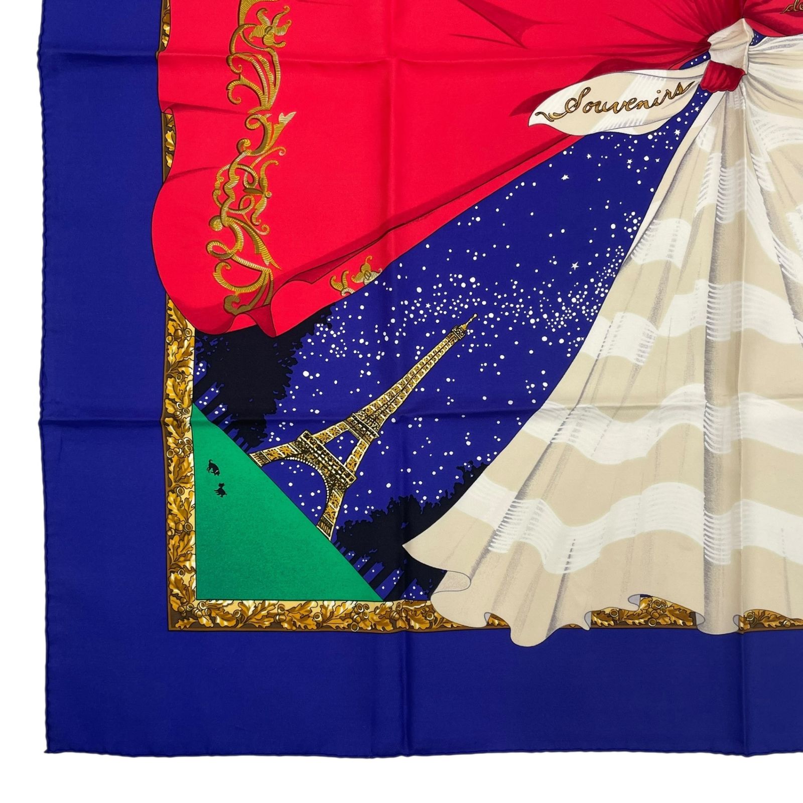 極美品 HERMES エルメス スカーフ シルク カレ90 Souvenirs de Paris