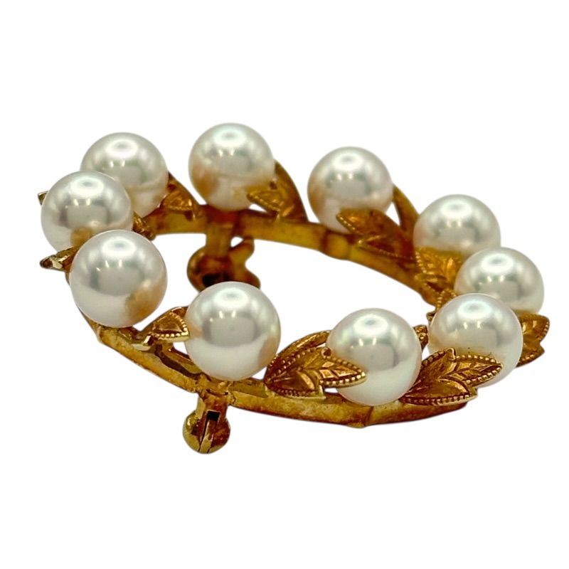 ミキモト MIKIMOTO ブローチ ゴールド K18 パール ジュエリー - メルカリ