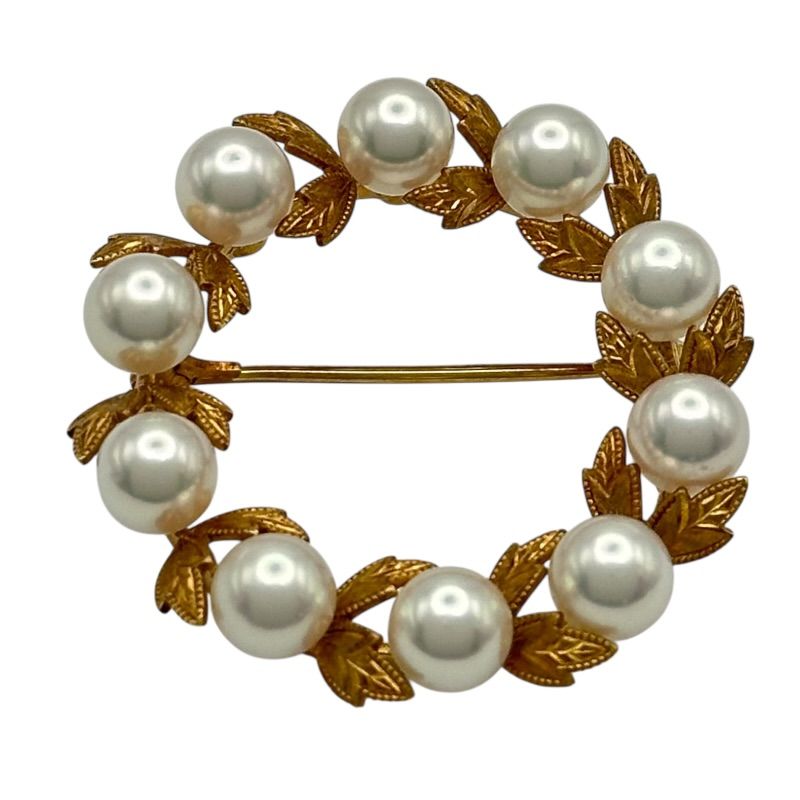 ミキモト MIKIMOTO ブローチ ゴールド K18 パール ジュエリー - メルカリ