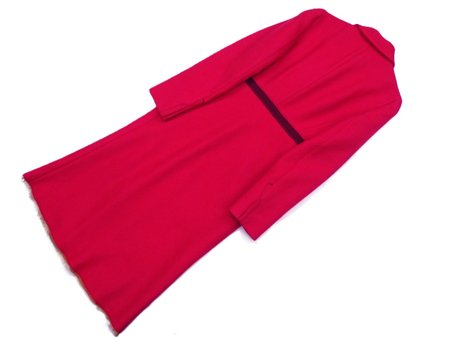 PRADA プラダ ロングコート レディース 40 赤/ショッキングピンク 国内