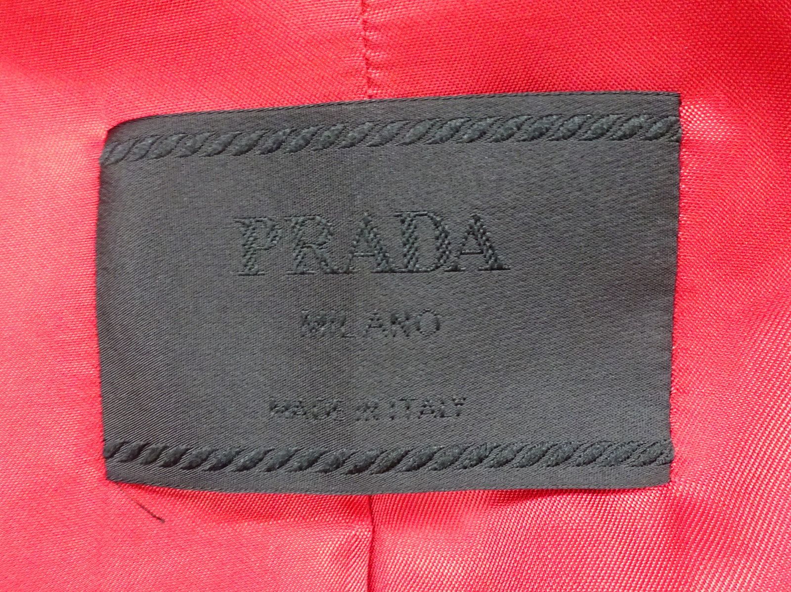 PRADA プラダ ロングコート レディース 40 赤/ショッキングピンク 国内