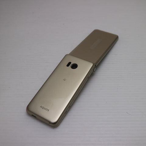 美品 SH-01J AQUOS ケータイ ゴールド 即日発送 ガラケー DoCoMo SHARP