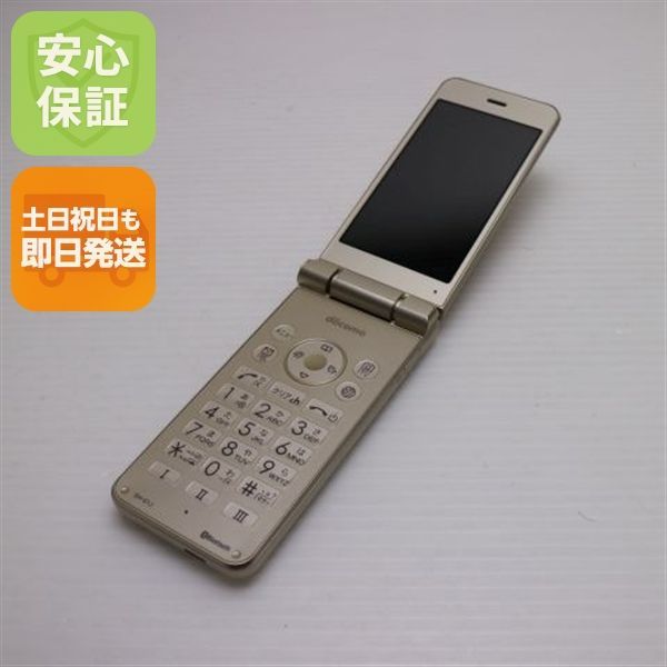 美品 SH-01J AQUOS ケータイ ゴールド 即日発送 ガラケー DoCoMo SHARP
