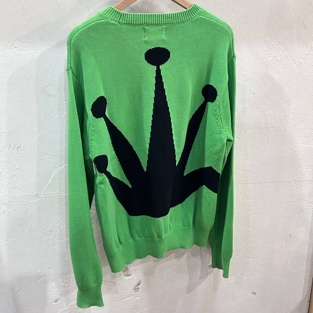 P96) 美品 Stussy / ステューシー Crown Sweater 折れクラウン バック 