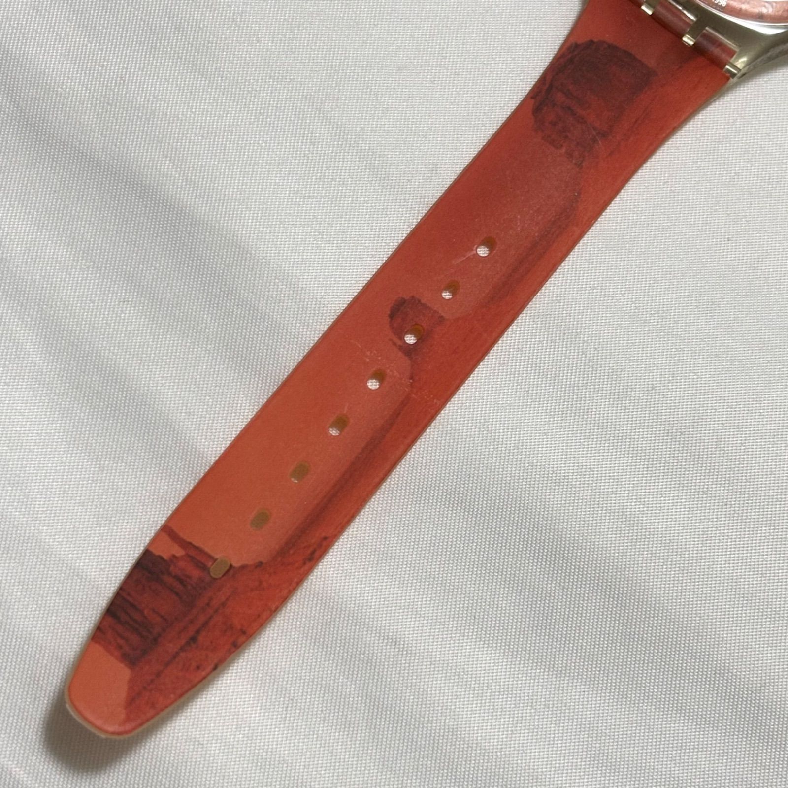 送料無料】SWATCH/スウォッチ/クォーツ腕時計/Zerkon/オレンジ/裏蓋 