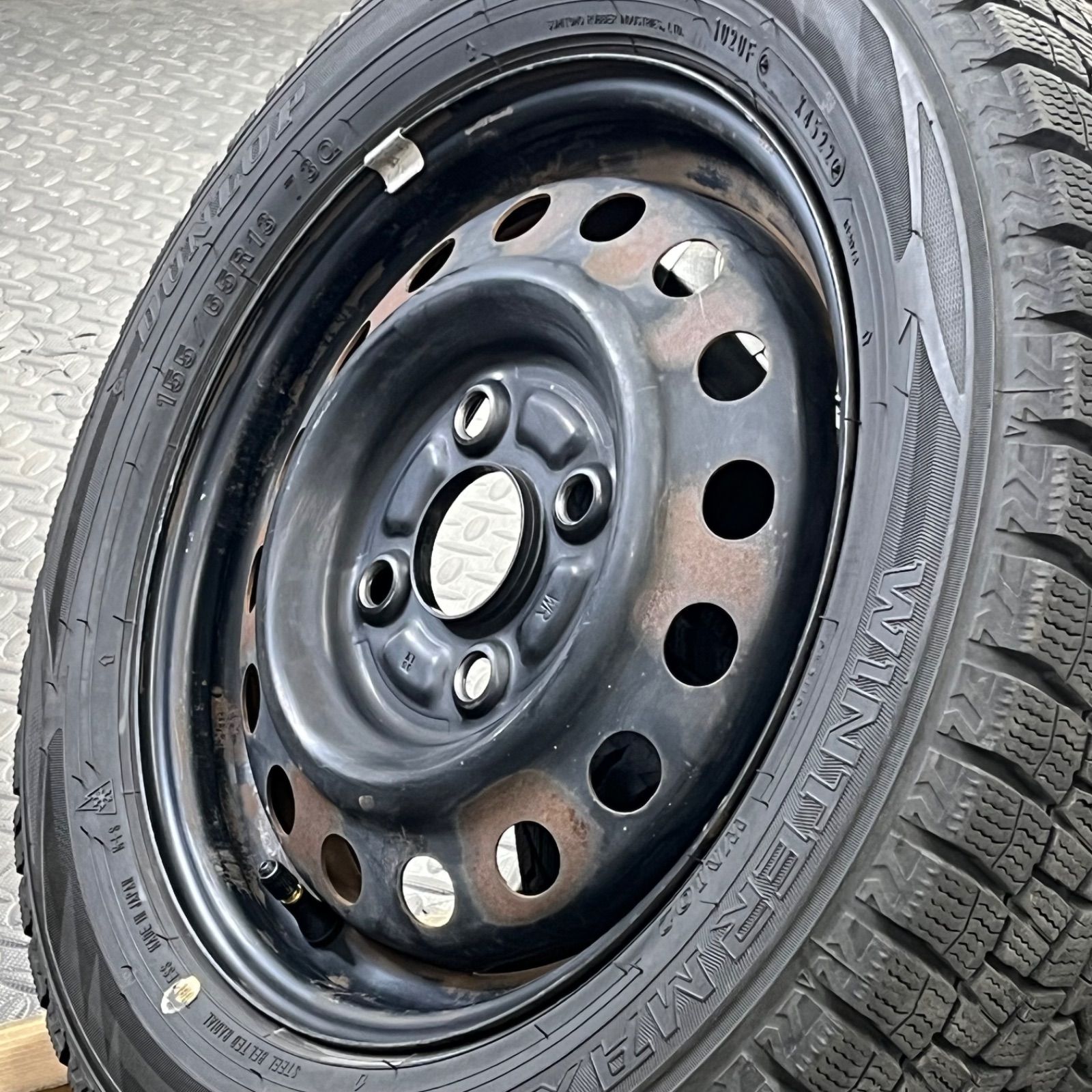 22年製 155/65R13 ダンロップ ウィンターマックスWM02 日産モコ 