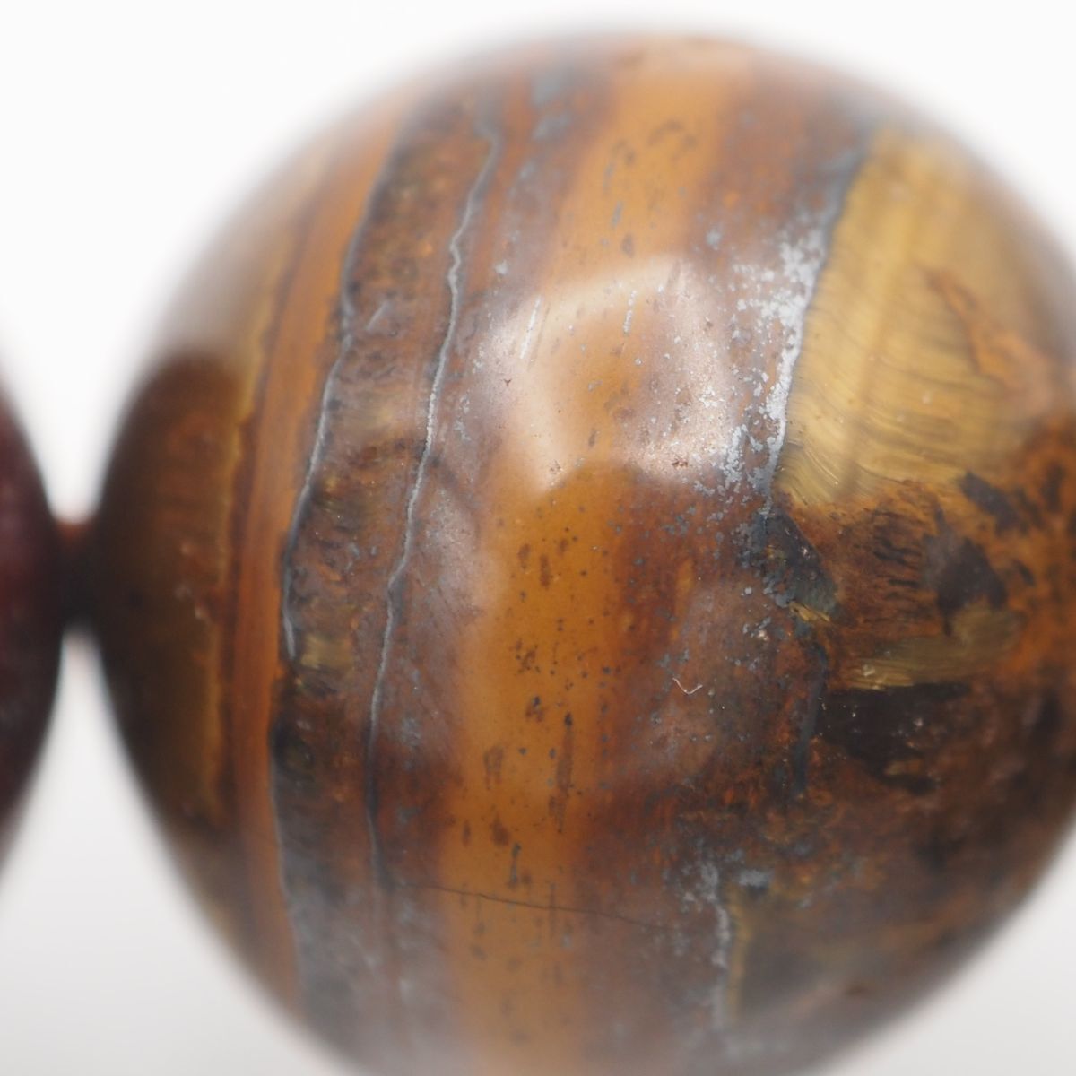 Q538 大粒 タイガーアイ 14.7mm珠 ブレスレット デザイン 数珠