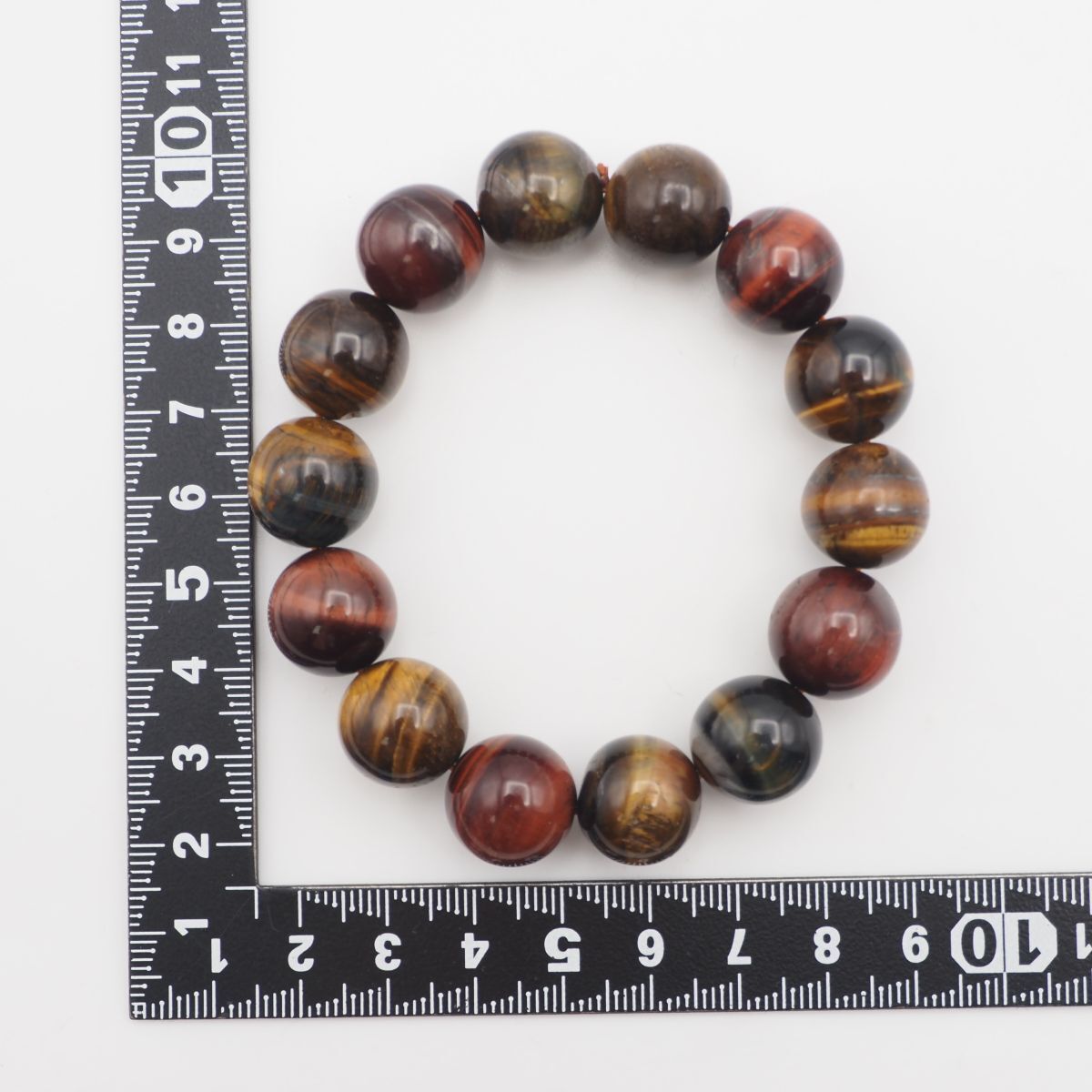 Q538 大粒 タイガーアイ 14.7mm珠 ブレスレット デザイン 数珠