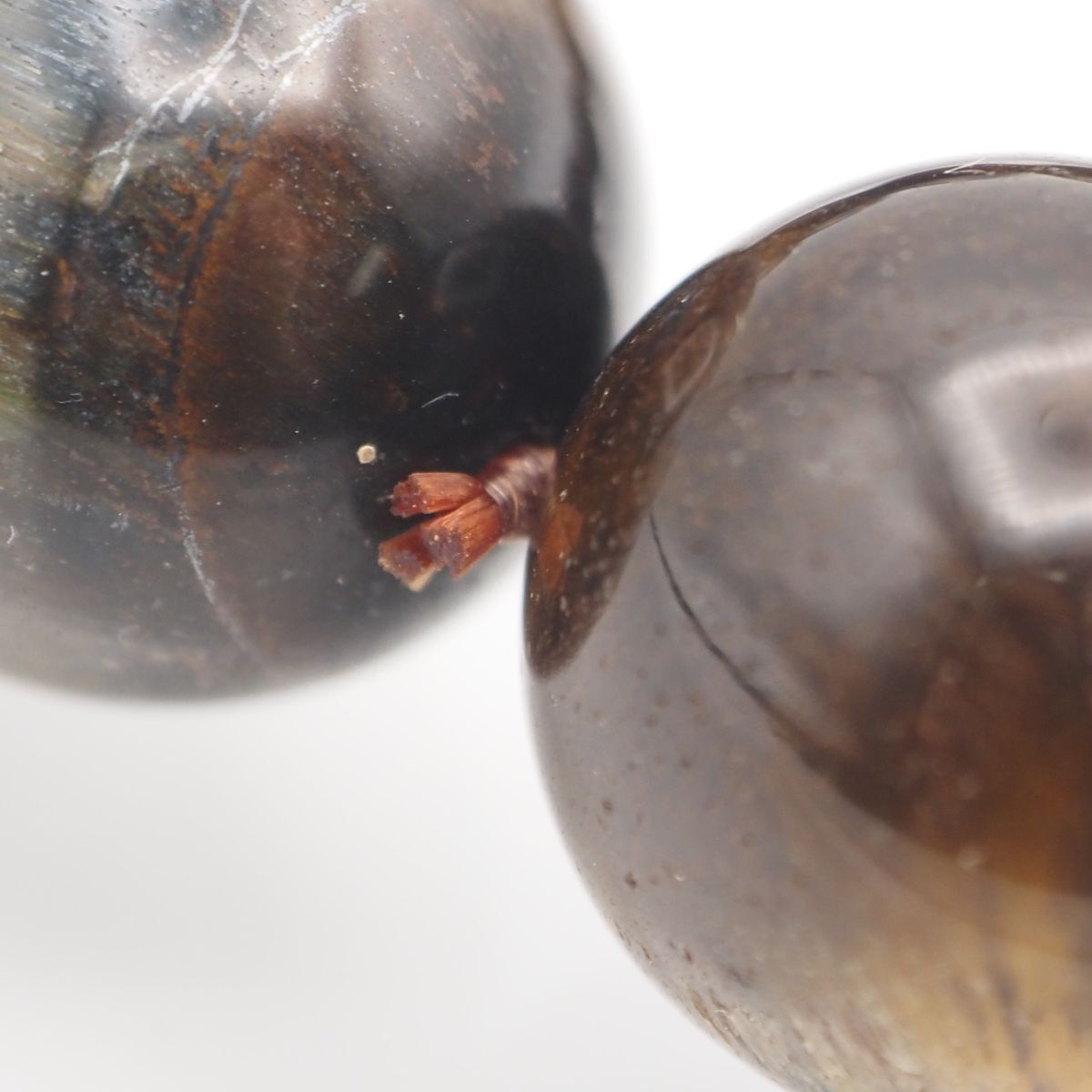 Q538 大粒 タイガーアイ 14.7mm珠 ブレスレット デザイン 数珠