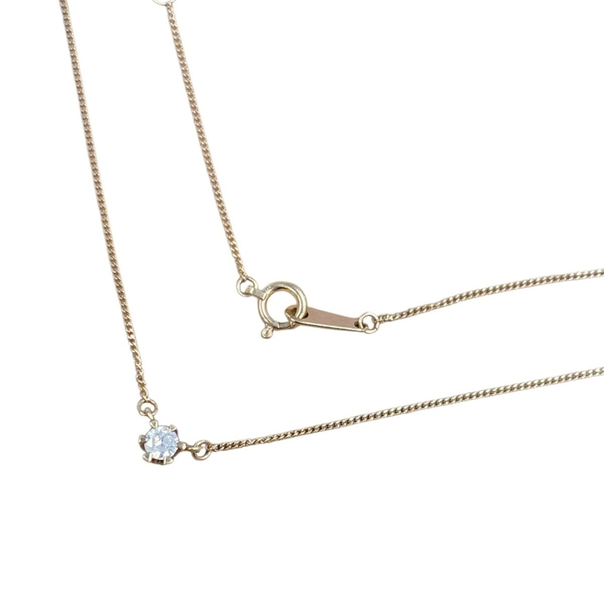 K18 0.13ct ダイヤ ネックレス ゴールド - メルカリ