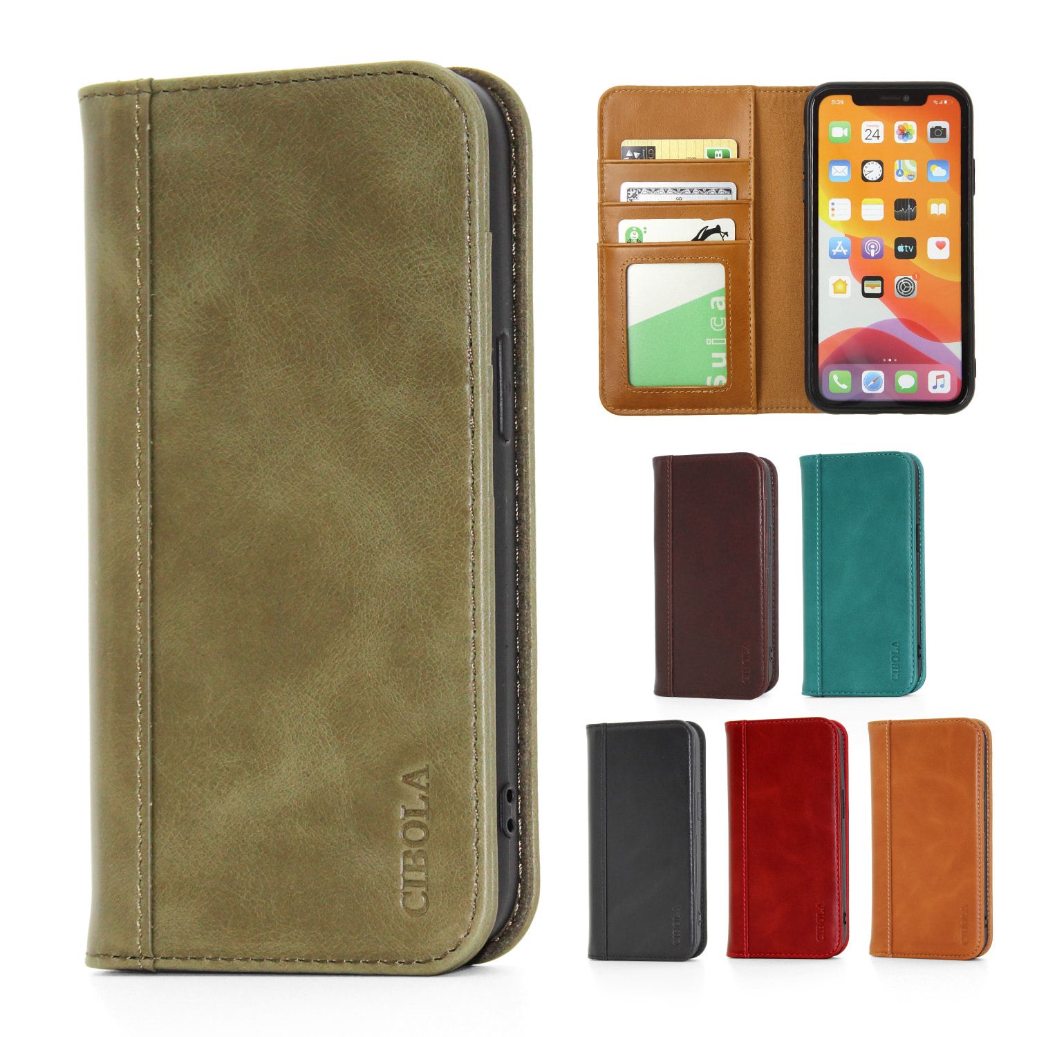 CIBOLA 高級牛革 iPhone 11 pro max 対応 ケース 手帳型 本革 アイフォン 11 プロマックス 対応 カバー 手帳 革 携帯ケース 携帯カバー カード収納 スタンド機能 マグネット式 スマホケース 耐衝撃 スマホカバー