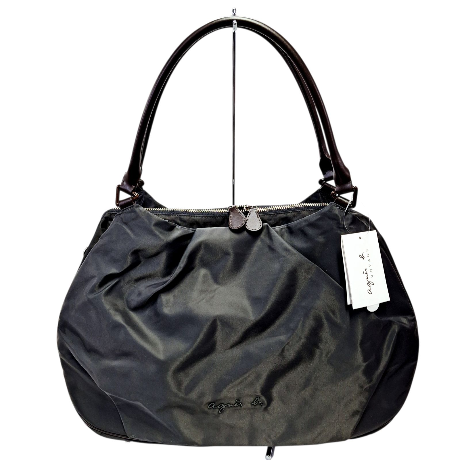 未使用保管品 アニエスベー 813 ボストンバッグ 2way ナイロン レザー 未使用☆ agnes b.VOYAGE アニエスベー 2way ボストンバッグ ナイロン