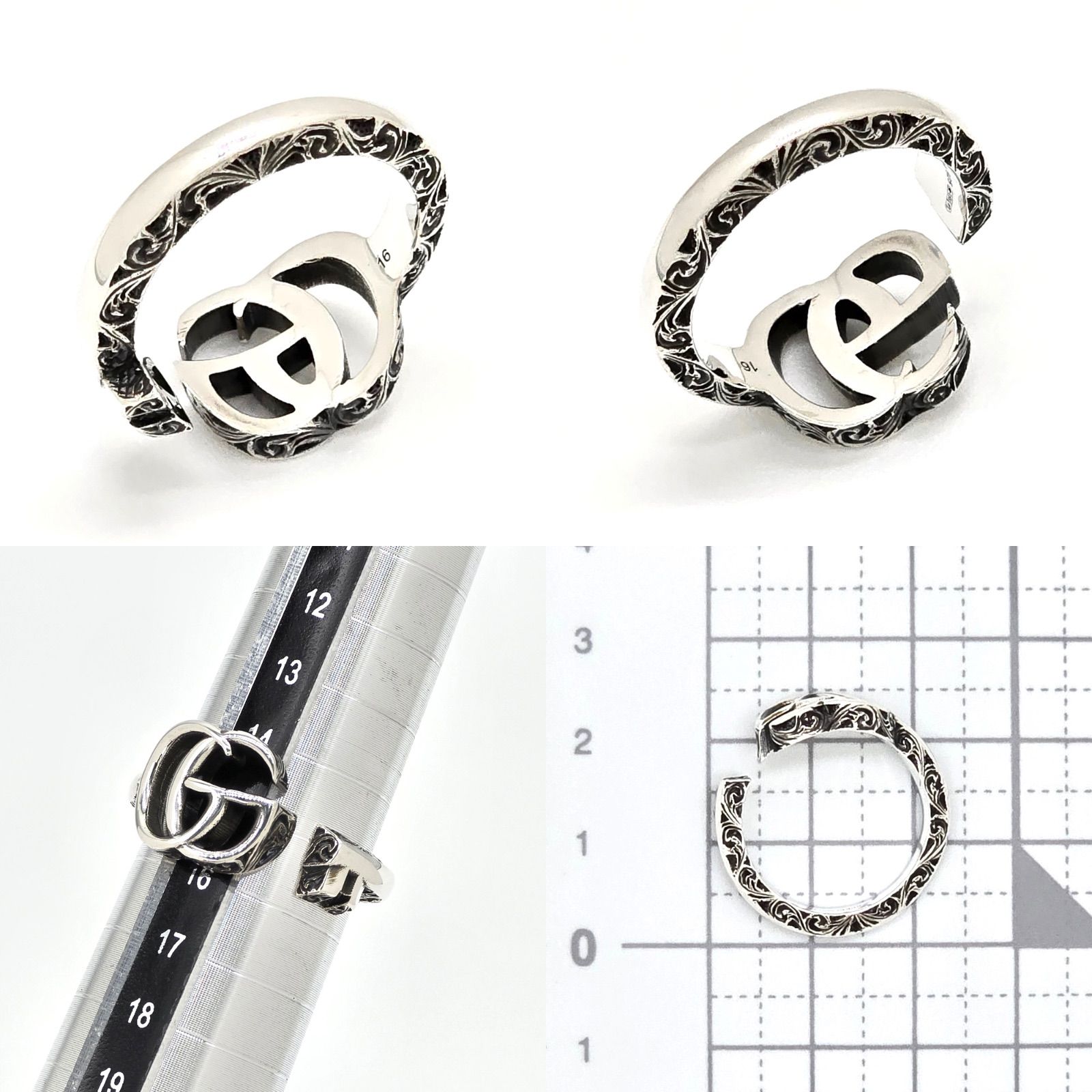 GUCCI グッチ 627760 ダブルG キーモチーフ リング 16 約15号 