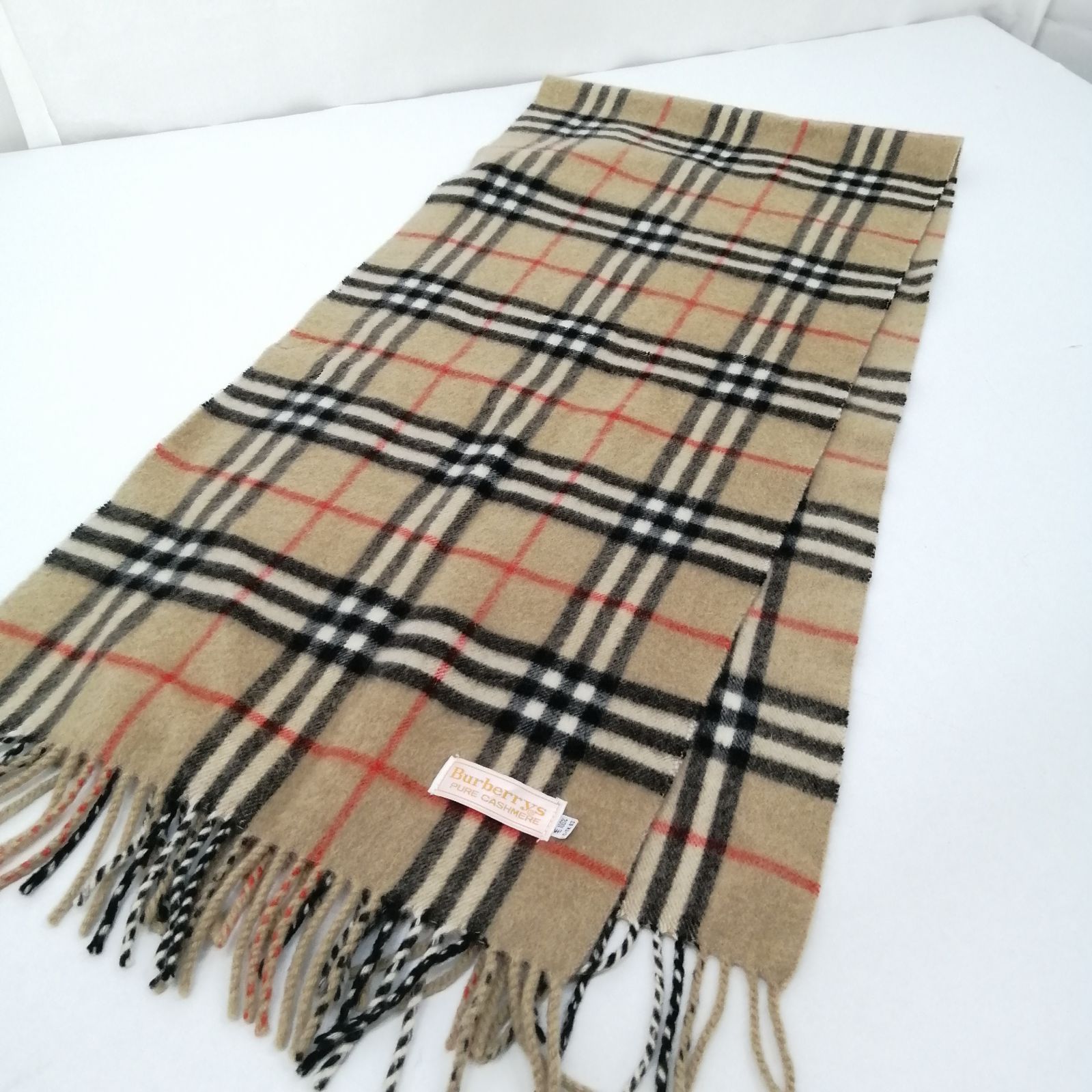 Burberrys バーバリー カシミヤ マフラー ノバチェック 90's C-TK83