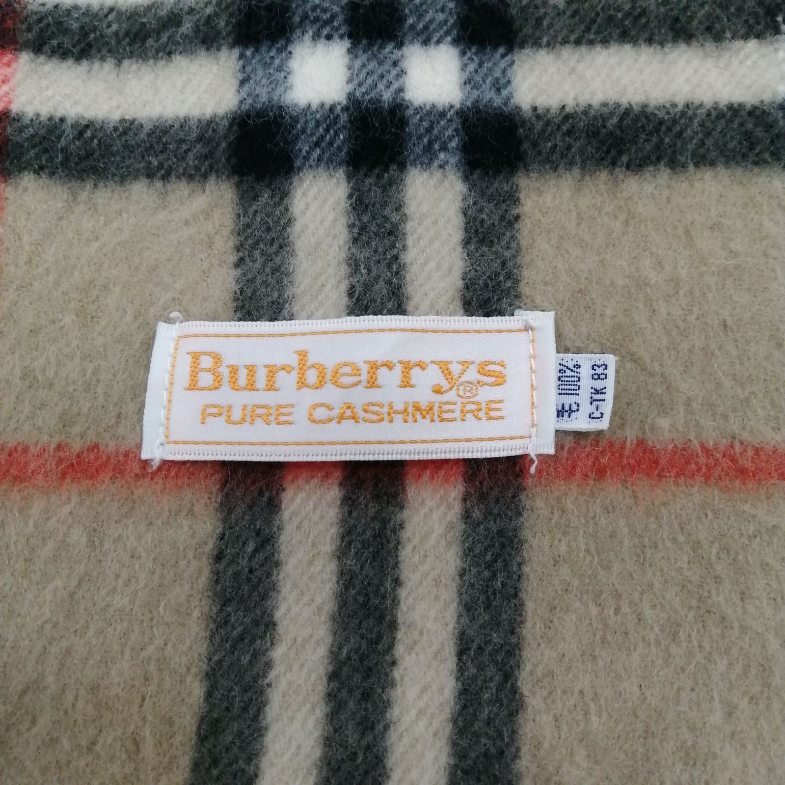 Burberrys バーバリー カシミヤ マフラー ノバチェック 90's C-TK83