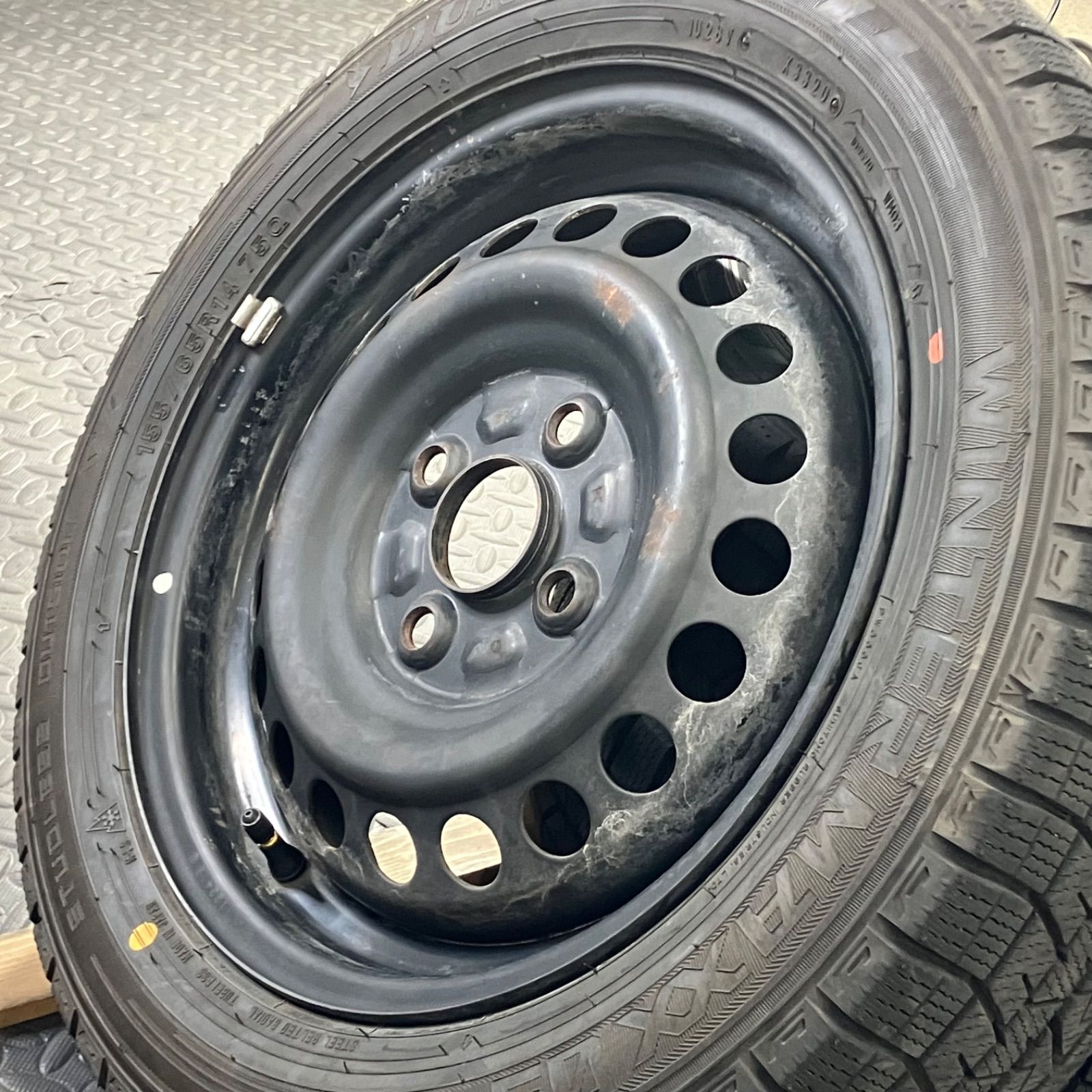 20年製 155/65R14 ダンロップ ウインターマックスWM03 ダイハツ タント 