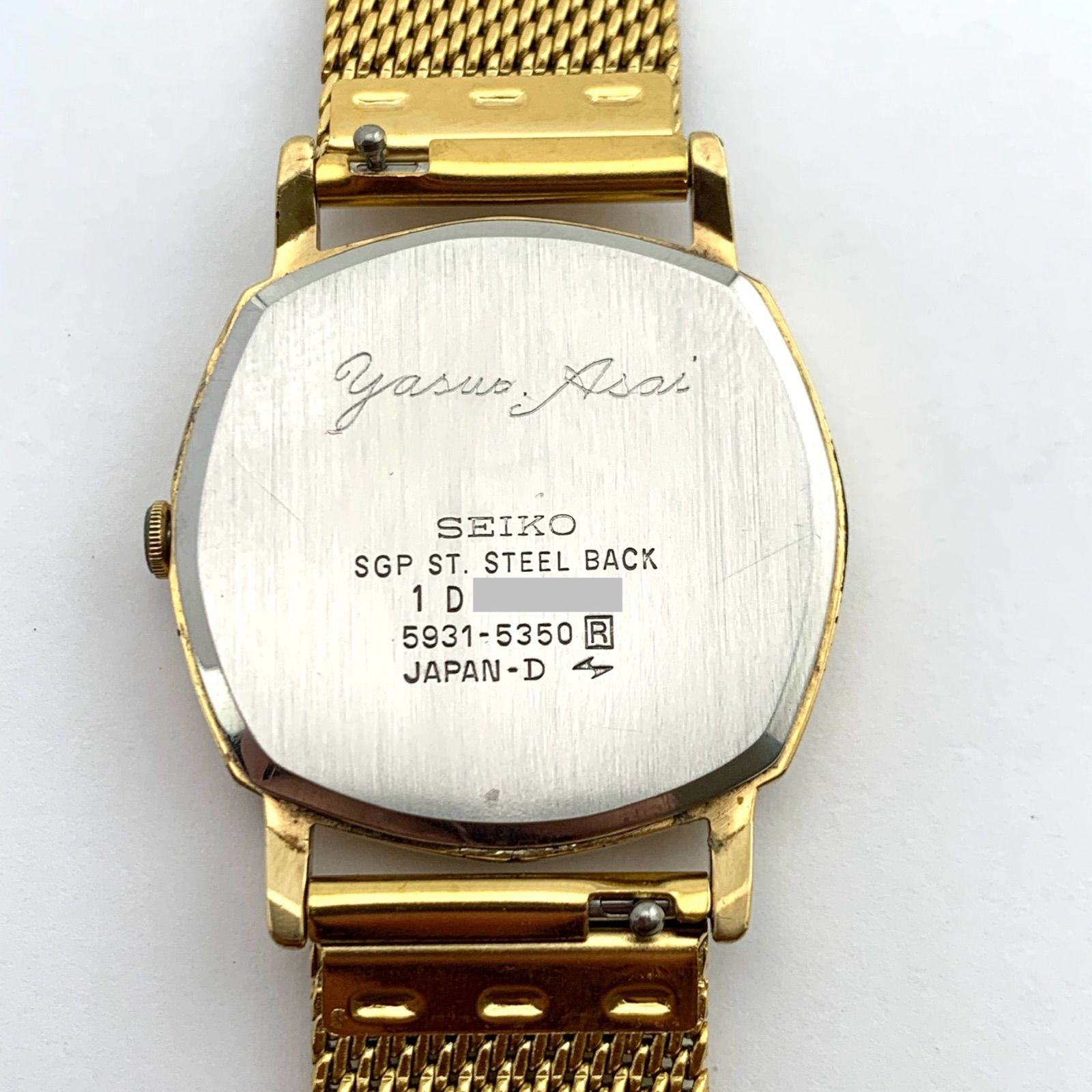 中古】SEIKO Yasuwa Asai 5931-5350 クォーツ 腕時計 ゴールド - メルカリ