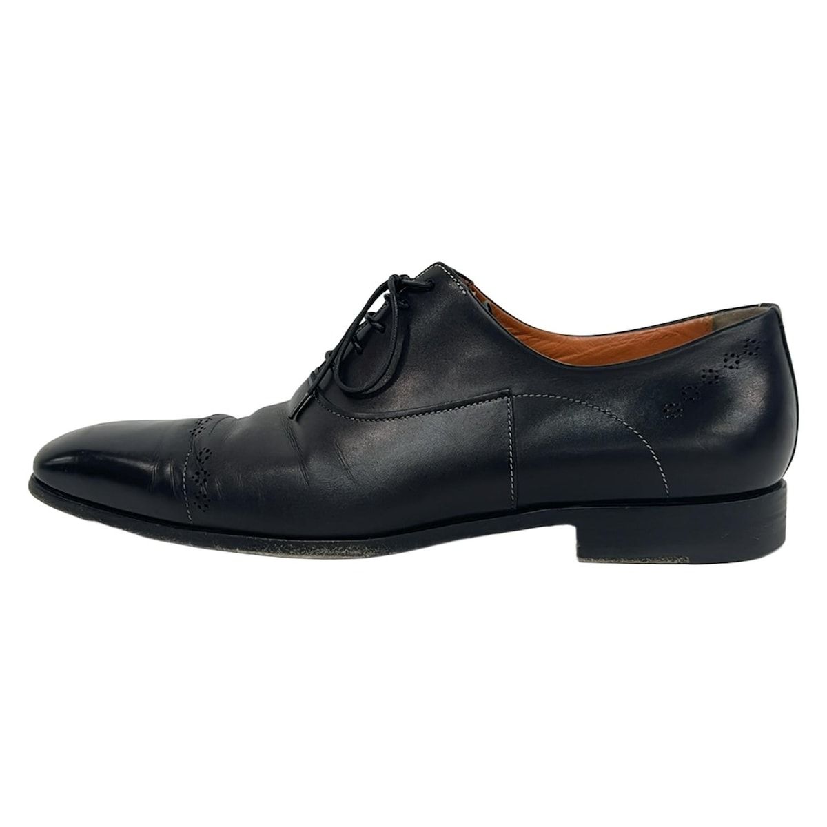 SANTONI(サントーニ) シューズ 6 1/2 メンズ - 黒 パンチング レザー 
