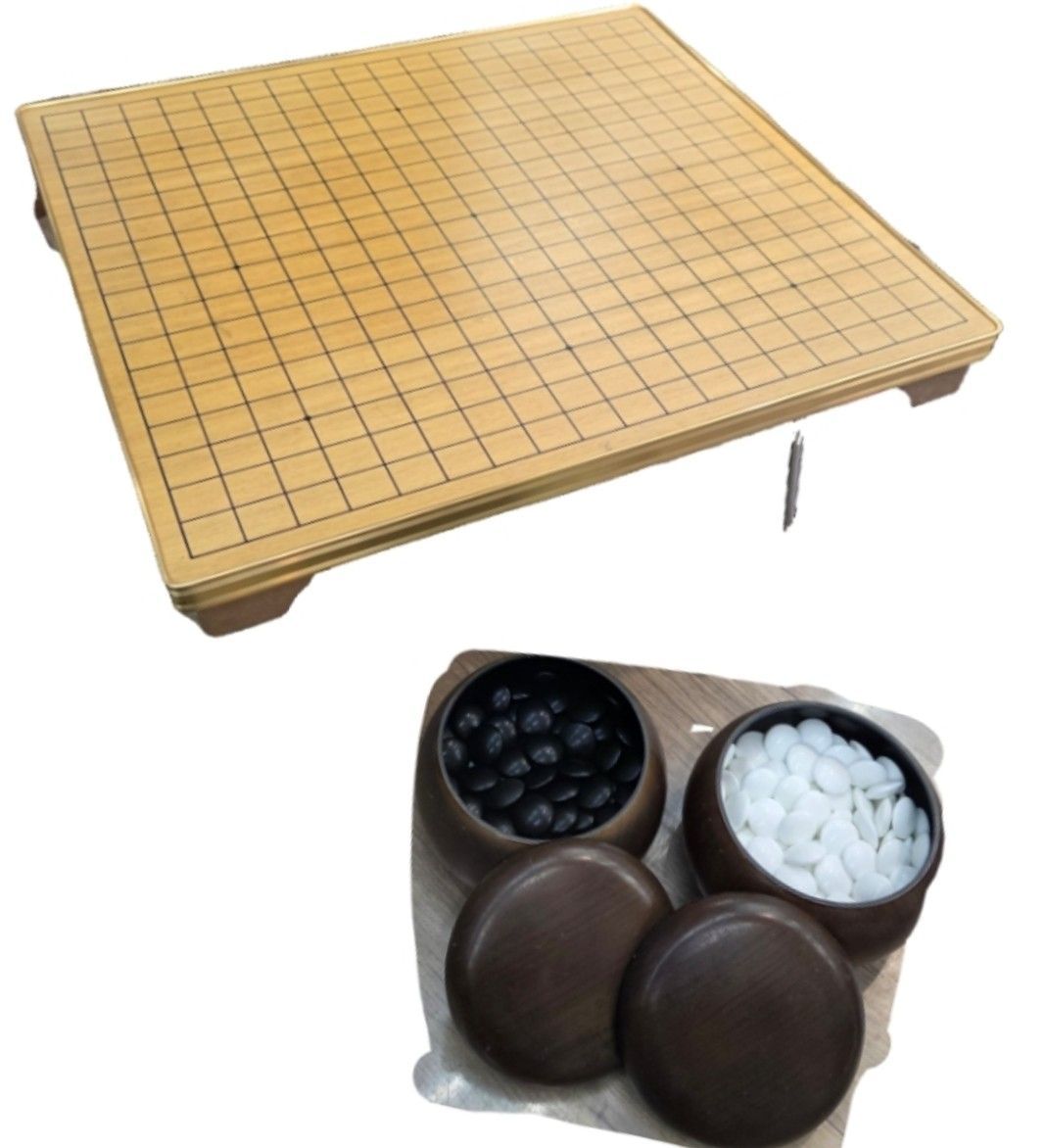 2 S01965 囲碁盤 木製 碁石セット付き 折り畳み式脚付き将棋盤 ボード