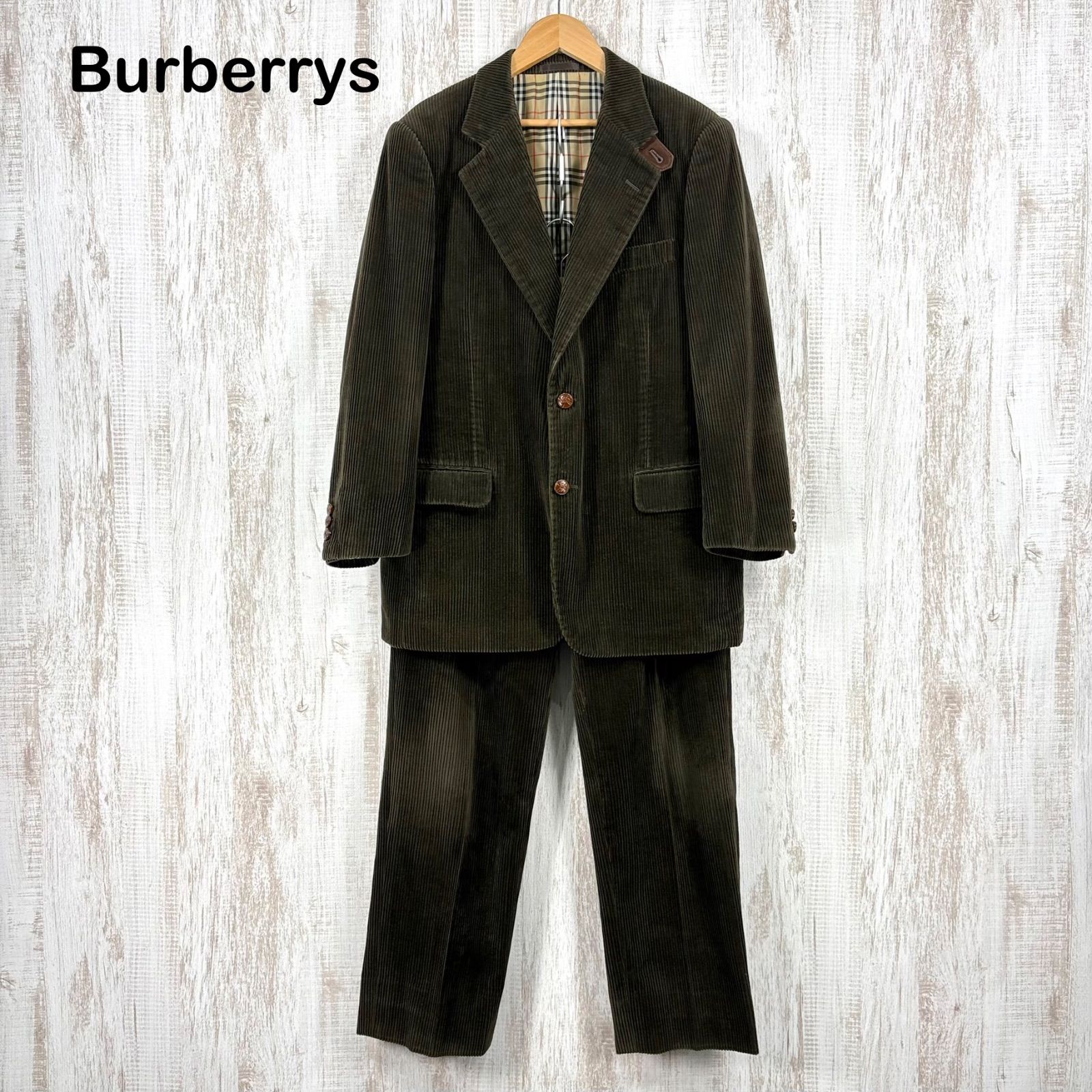 90s Burberrys バーバリーズ ロゴ くるみボタン ノバチェック コットン