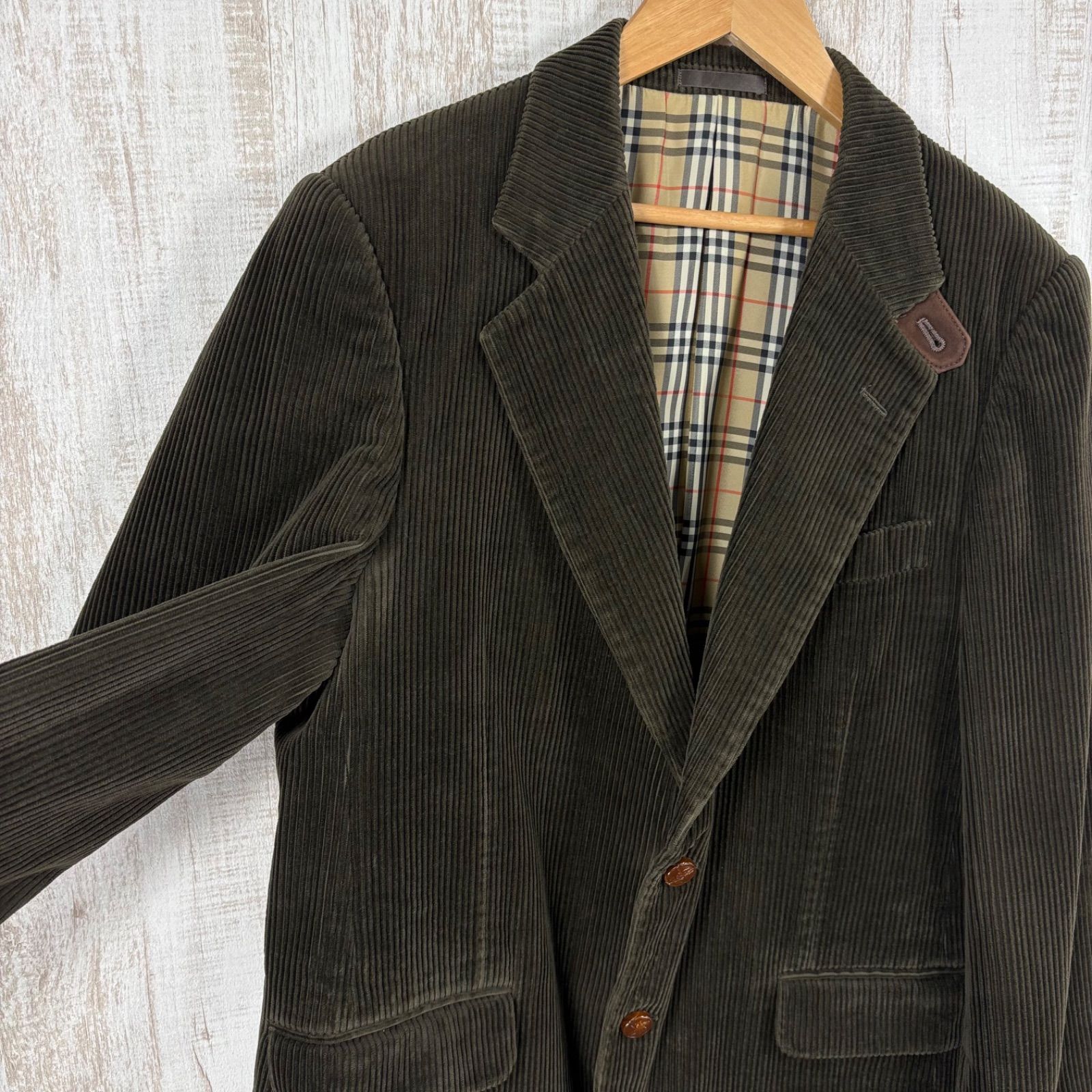 90s Burberrys バーバリーズ ロゴ くるみボタン ノバチェック コットン