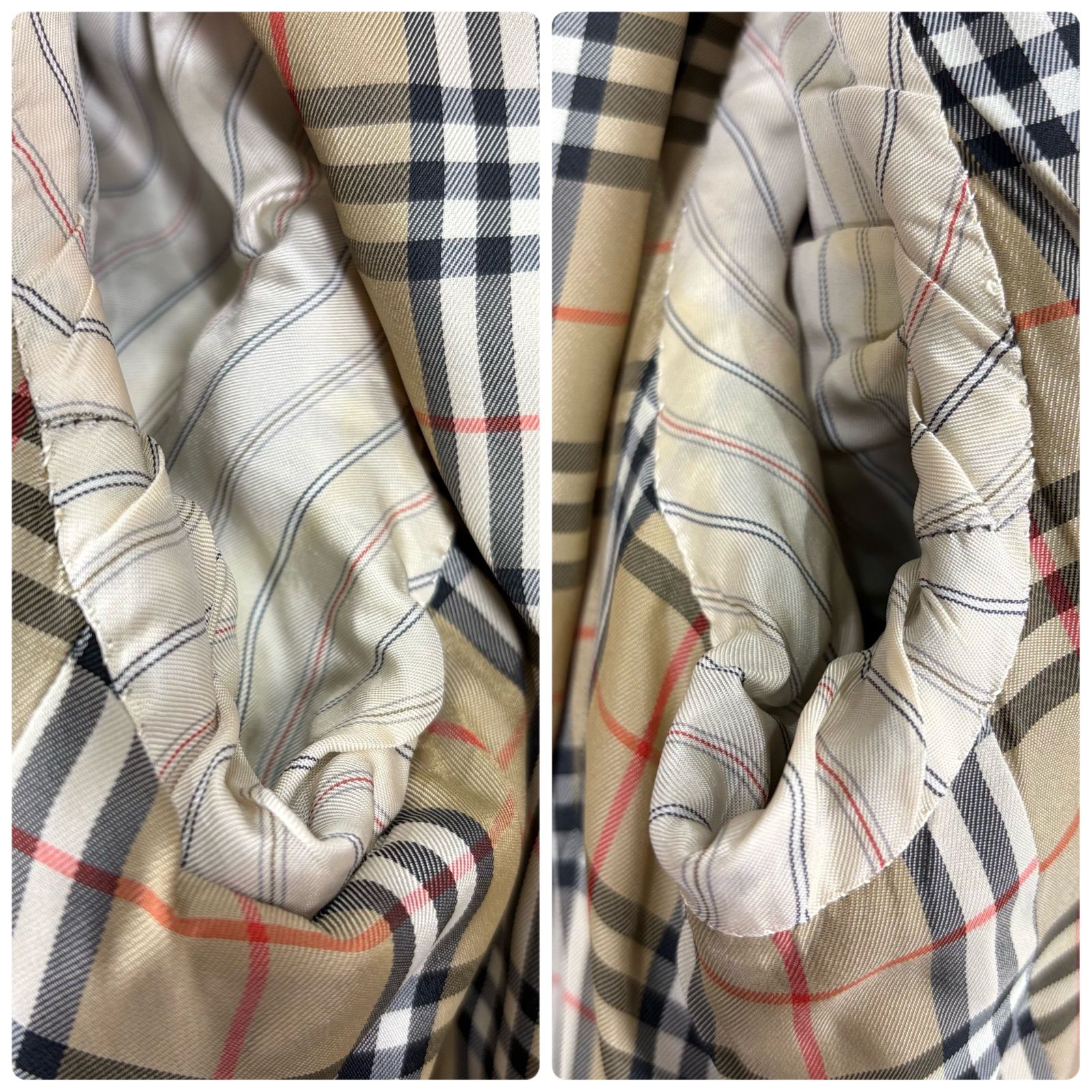 90s Burberrys バーバリーズ ロゴ くるみボタン ノバチェック コットン