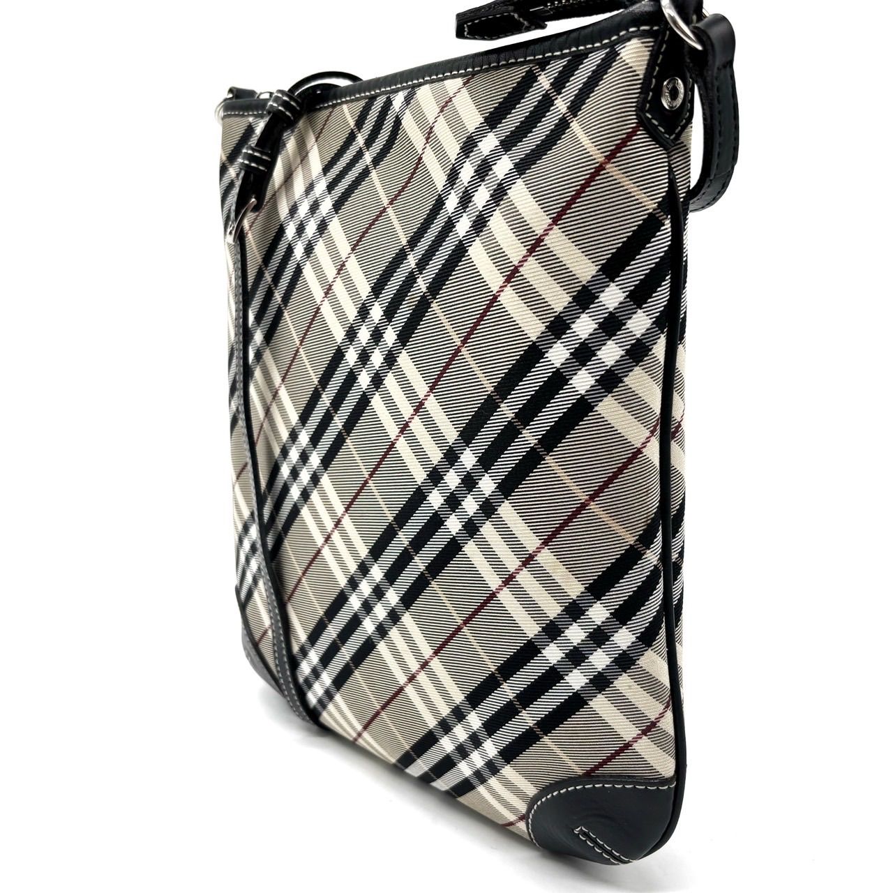 良品】Burberry バーバリー ノバチェック ショルダーバッグ キャンバス