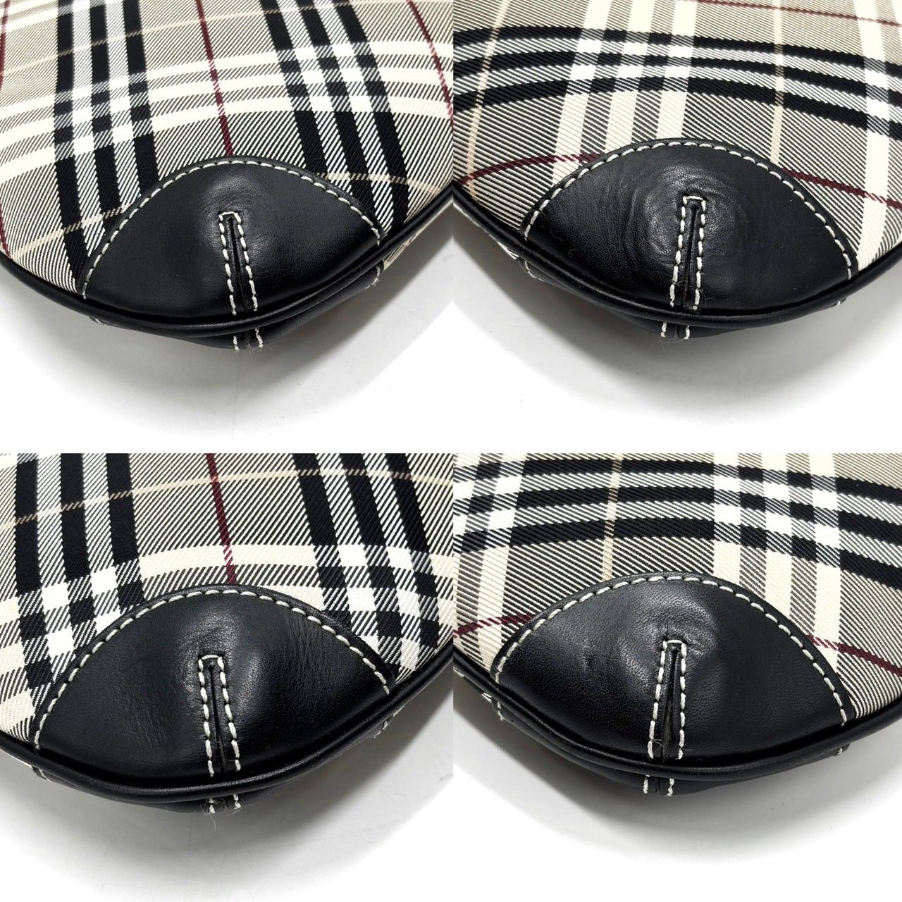 良品】Burberry バーバリー ノバチェック ショルダーバッグ キャンバス