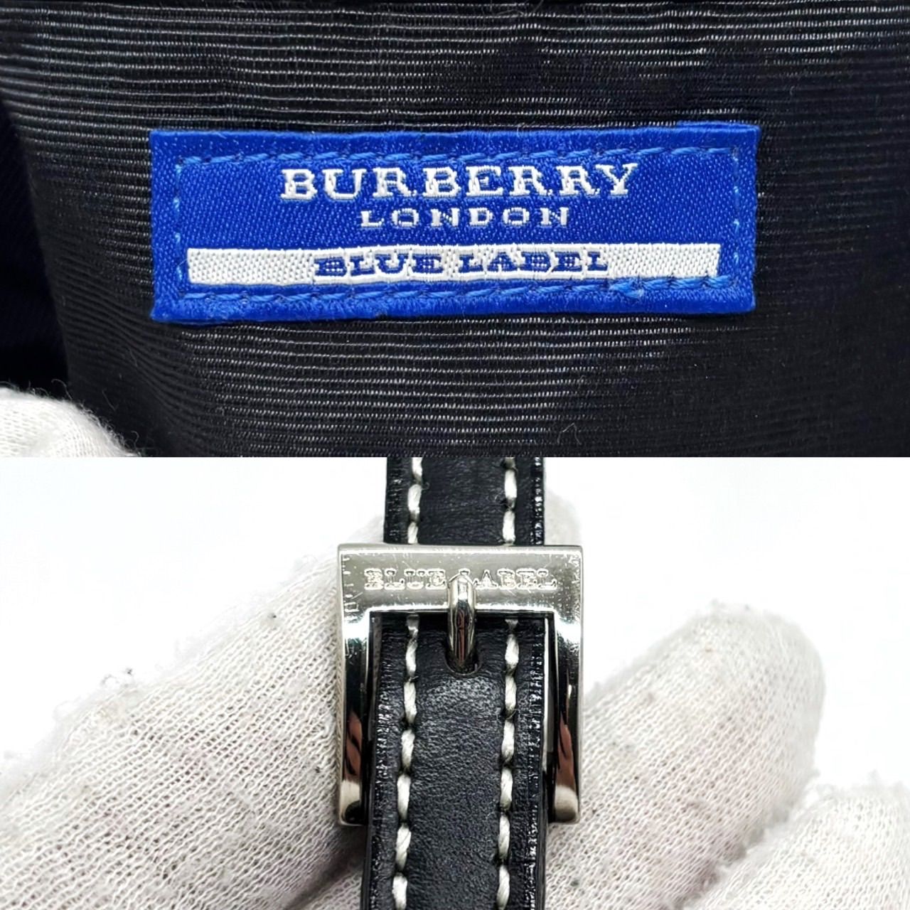良品】Burberry バーバリー ノバチェック ショルダーバッグ キャンバス