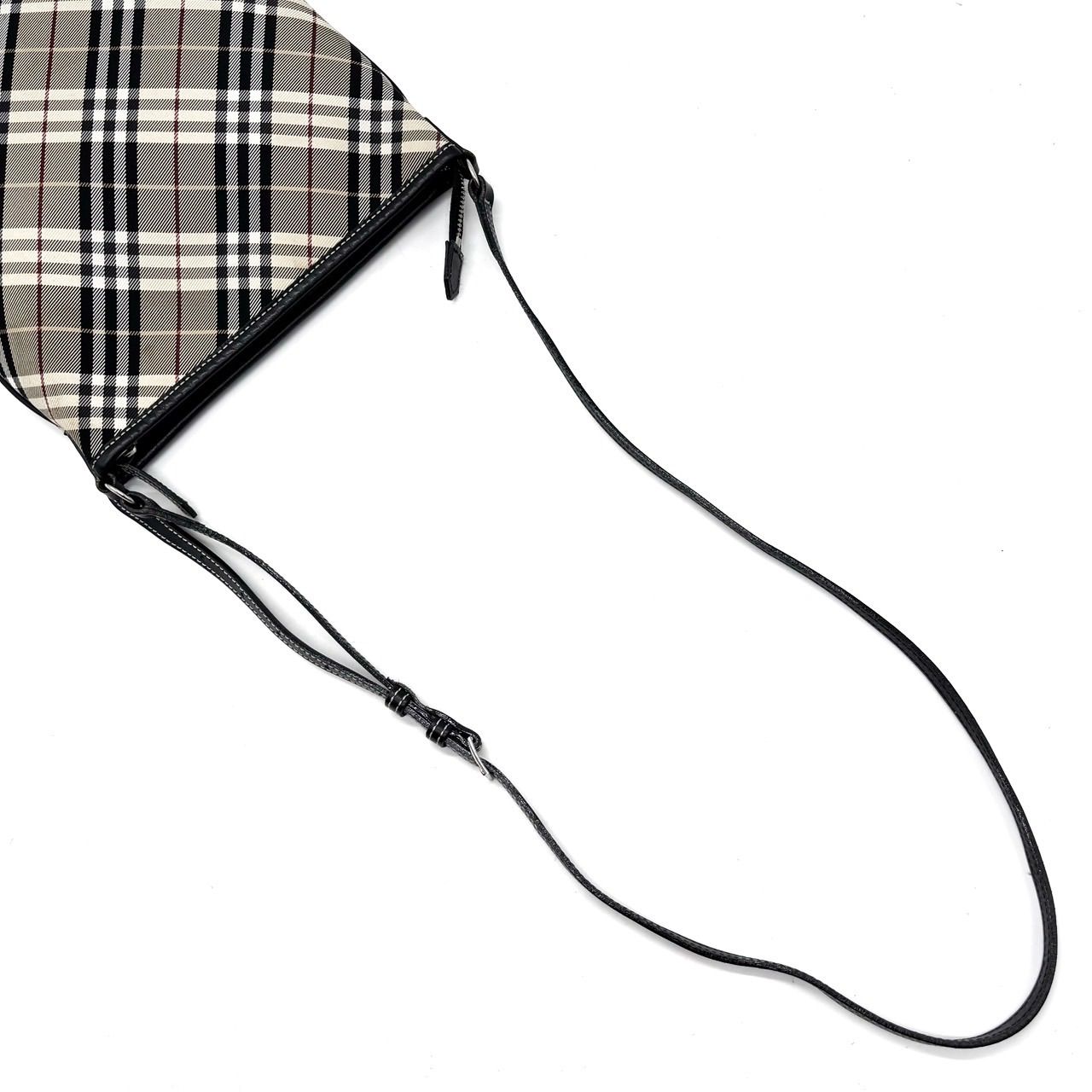 良品】Burberry バーバリー ノバチェック ショルダーバッグ キャンバス