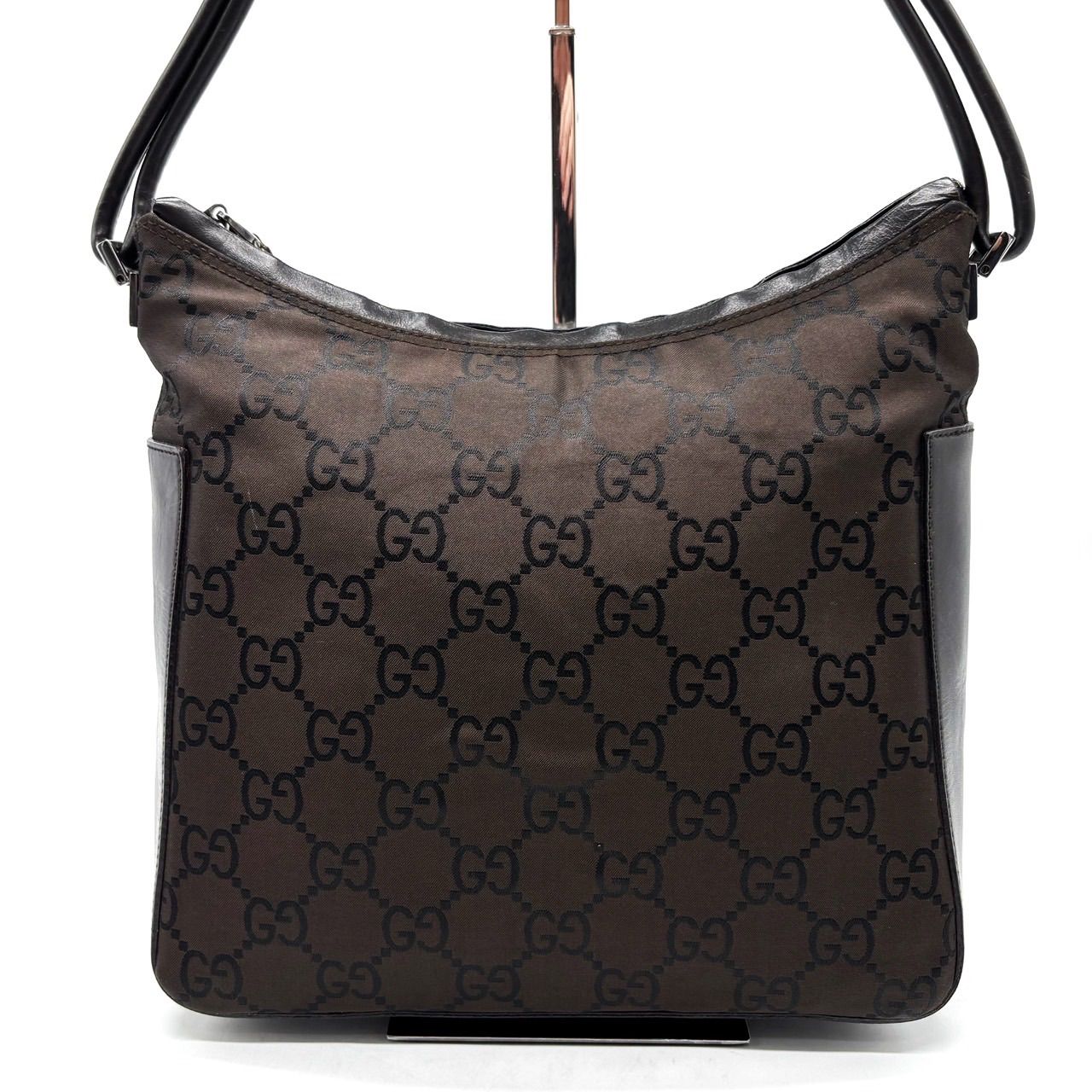 良品】GUCCI グッチ ワンショルダーバッグ ハンドバッグ GG柄 ナイロン 