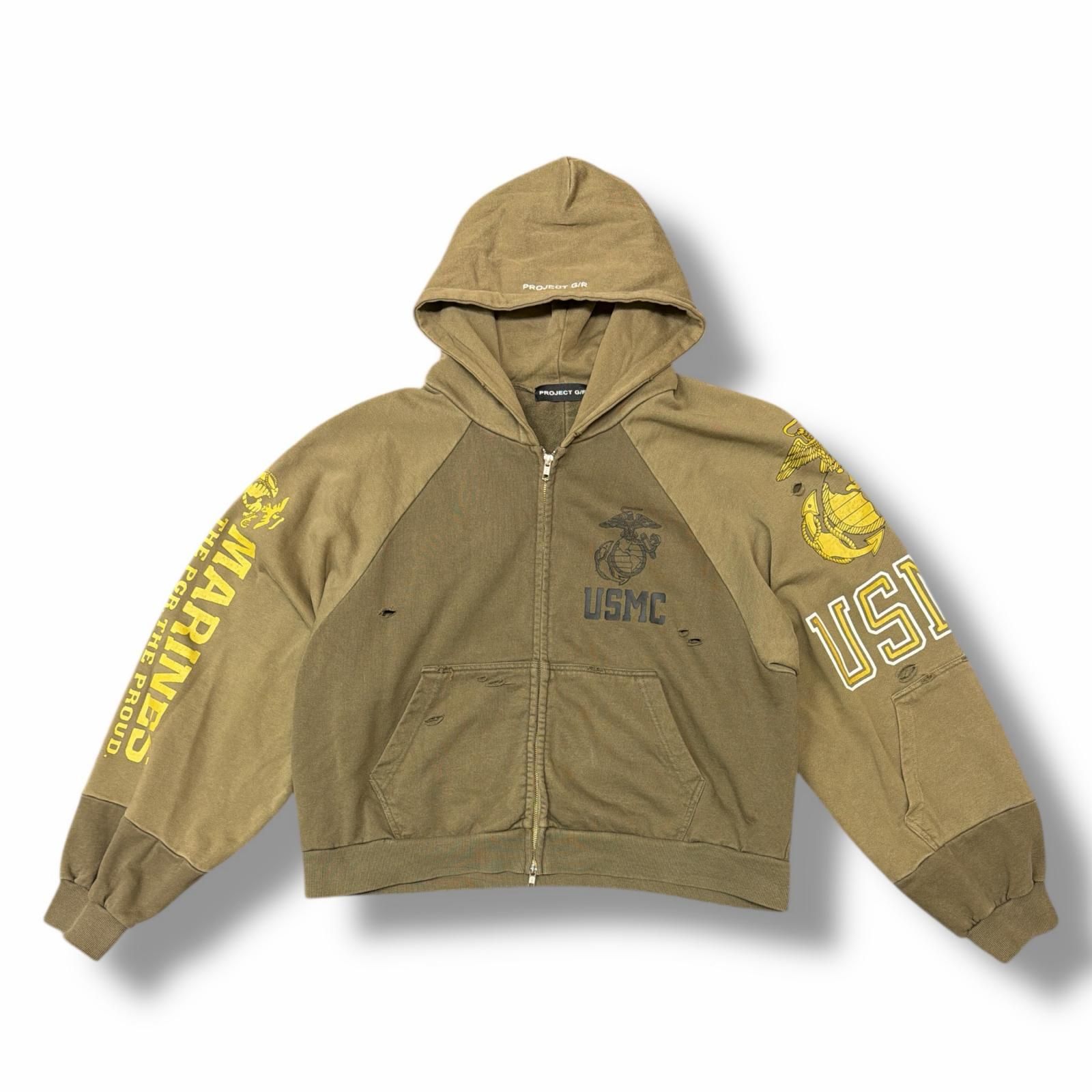 PROJECT G/R 25SS RECONSTRUCTED FOLDED ZIP HOODIE リコンストラク 