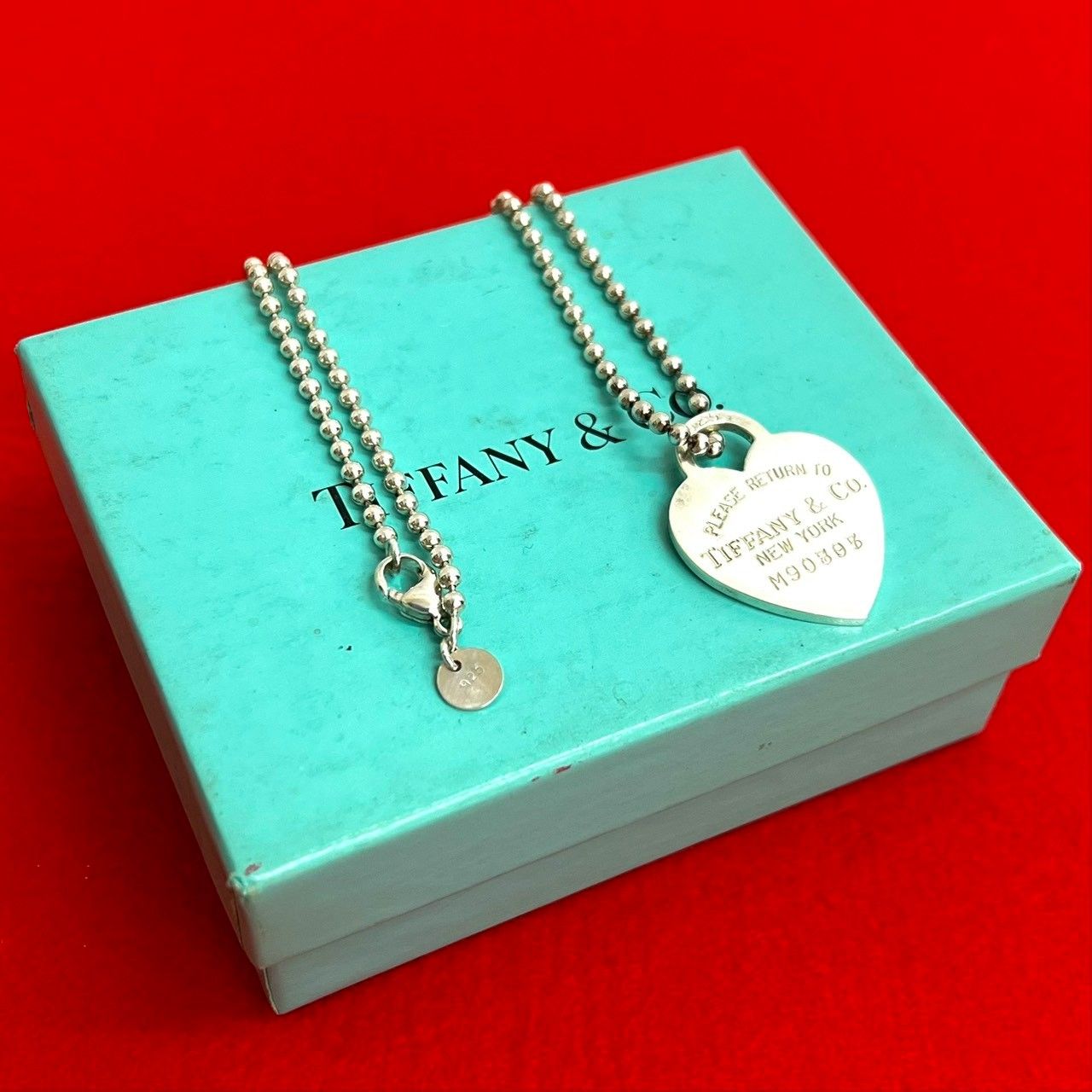 ティファニー リターントゥ ハートタグ ロングネックレス 箱付 極 美品 箱 袋付き TIFFANY&Co. ティファニー リターントゥ ハートタグ