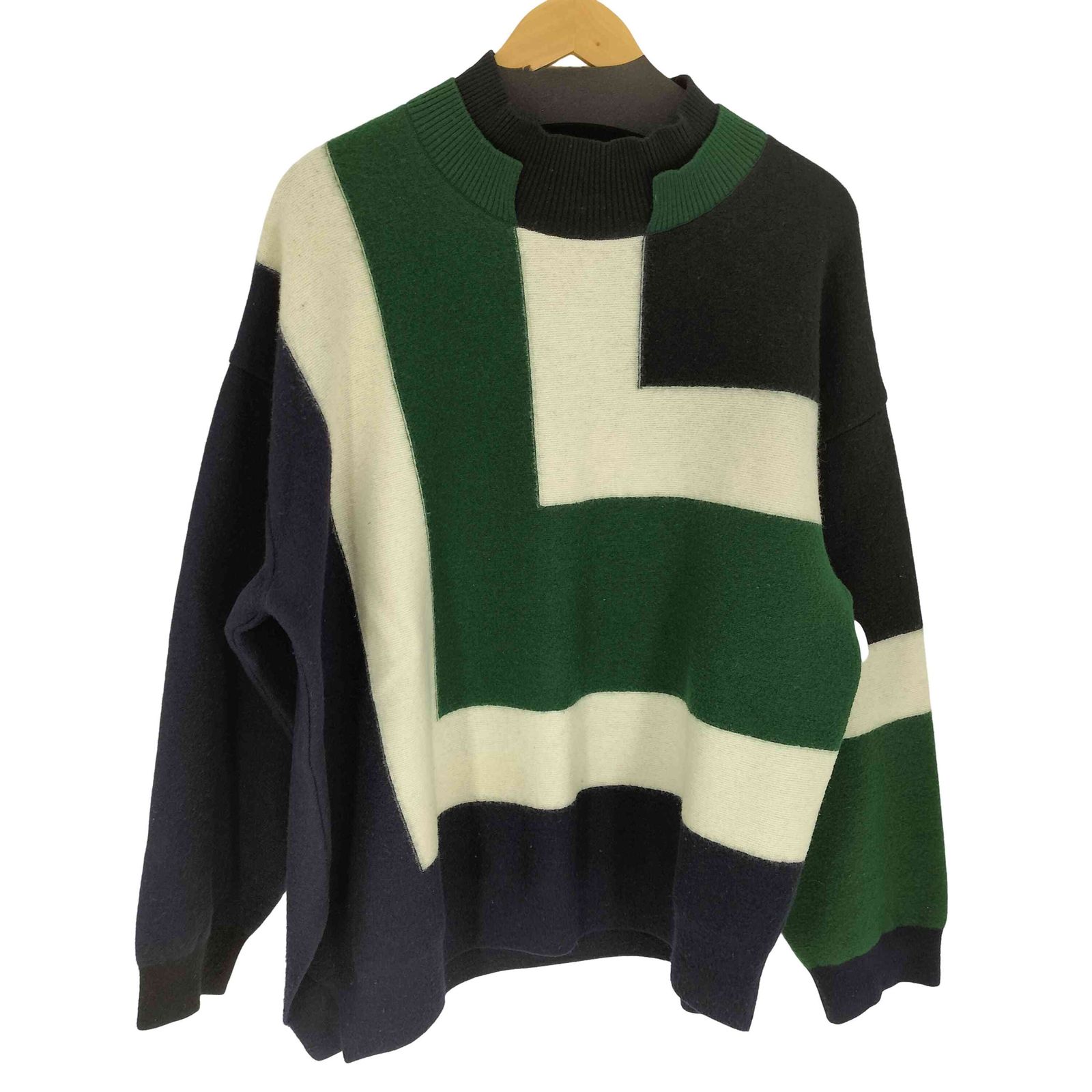 クルニ CULLNI 22AW 別注 カラーブロックタートルニット メンズ JPN：2 