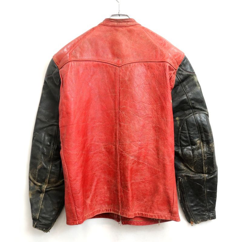 60s vintage BATES ベイツ 逆ハ ツートン シングルライダース