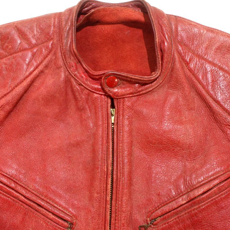 60s vintage BATES ベイツ 逆ハ ツートン シングルライダース