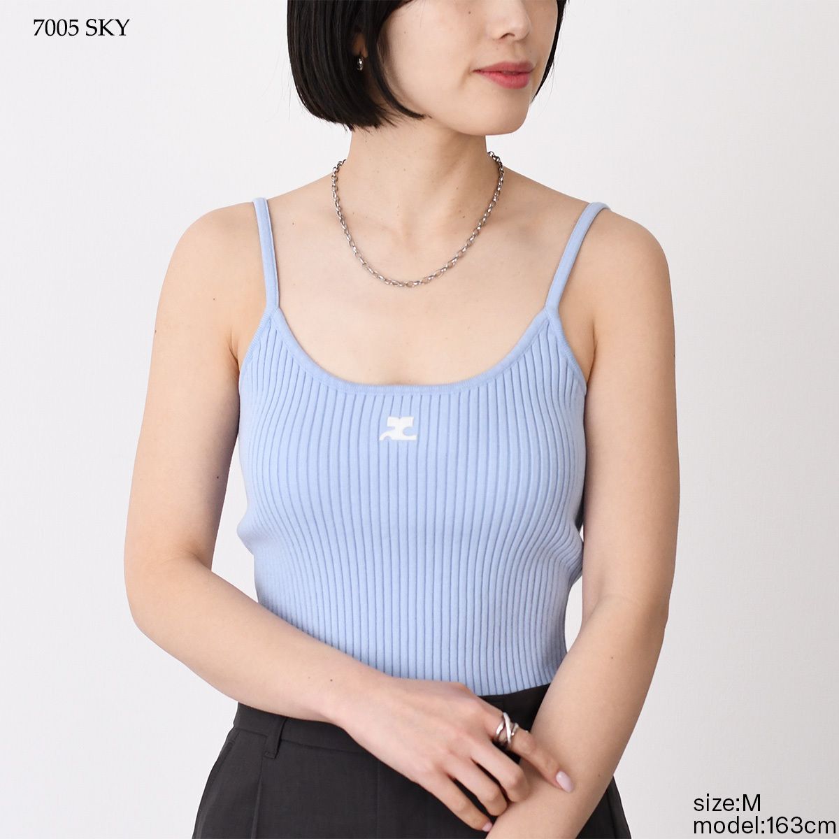 Courreges クレージュ キャミソール トップス REEDITION リブニット