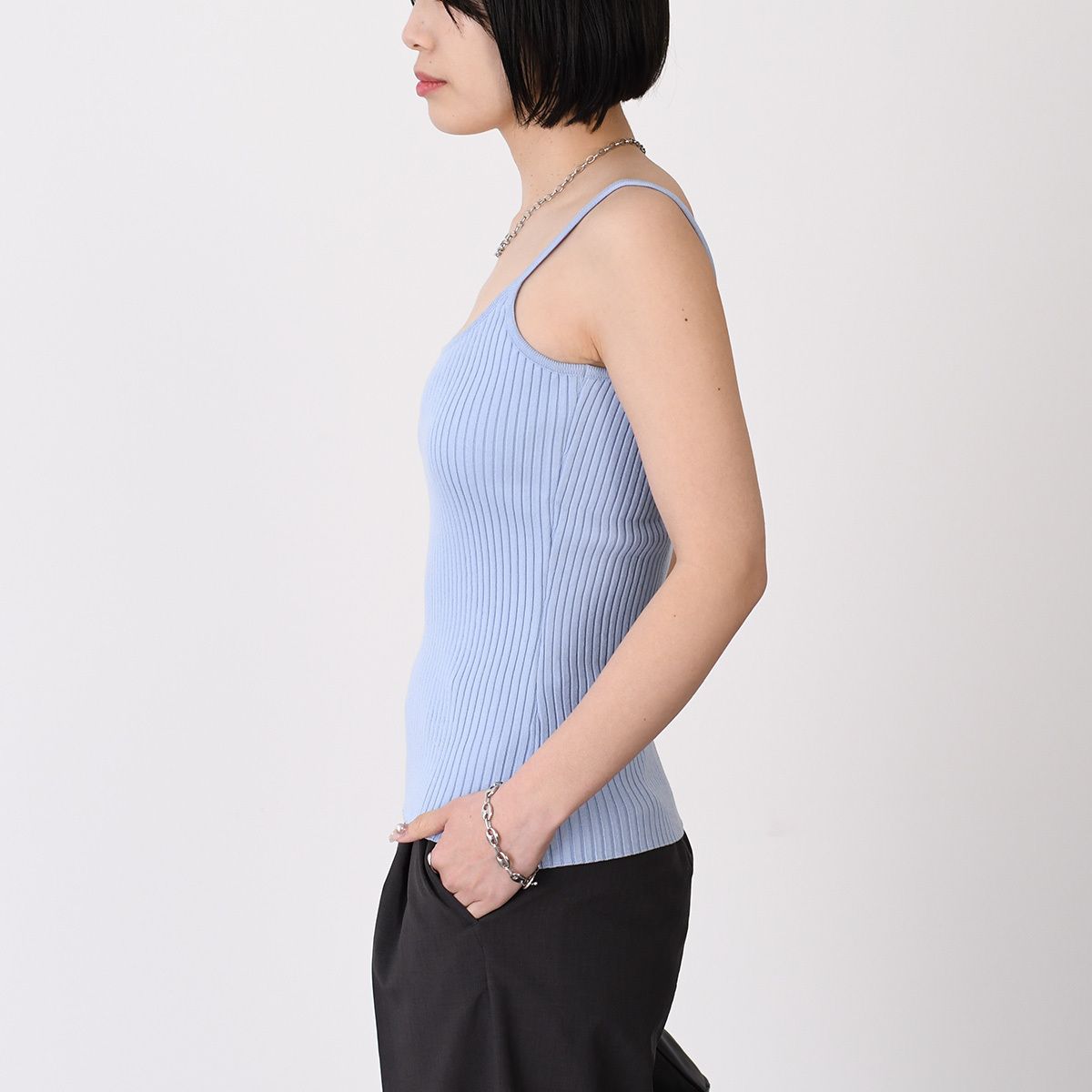 Courreges クレージュ キャミソール トップス REEDITION リブニット